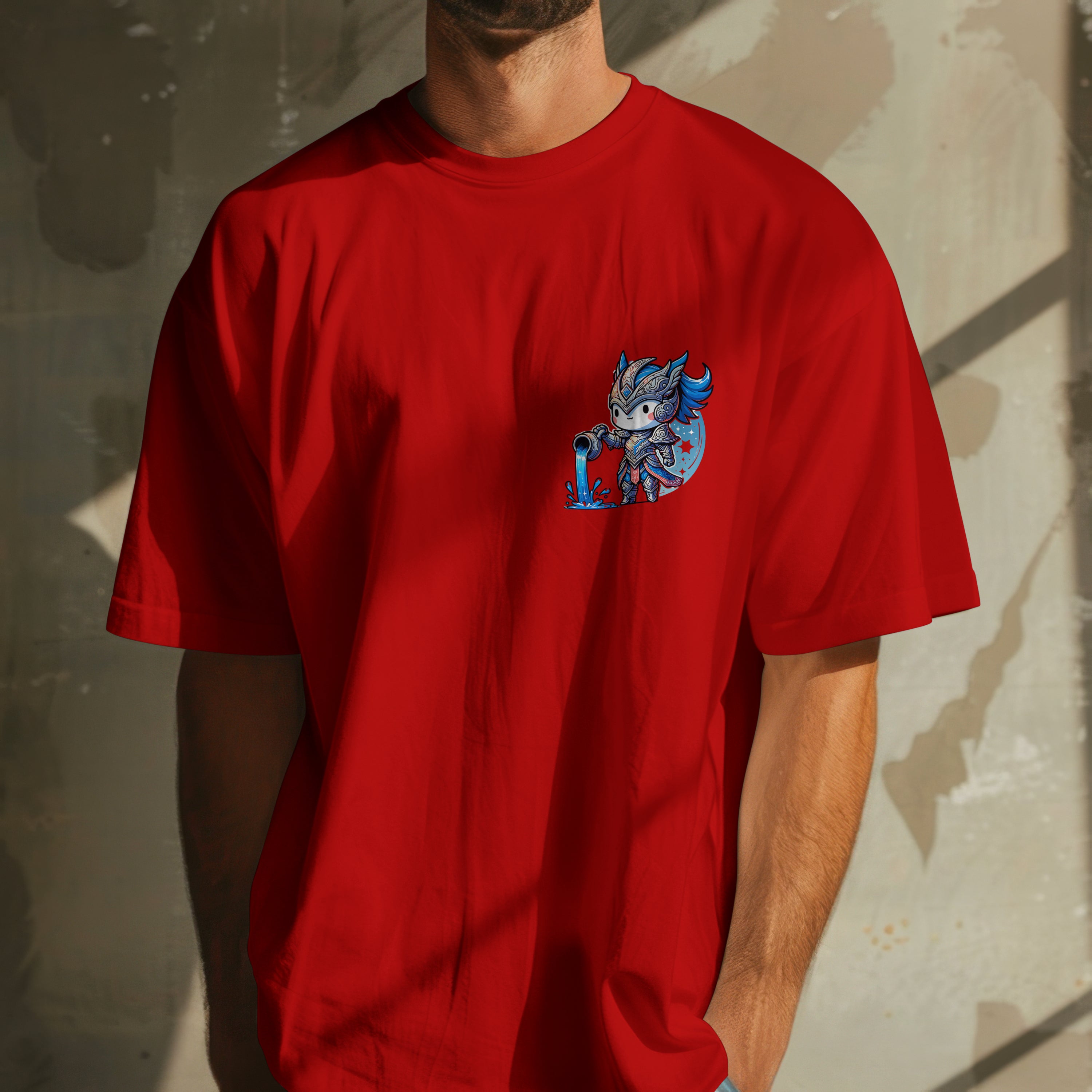 Aquarius Zodiac Tee : Light Weight Regular Fit T-Shirt for Men