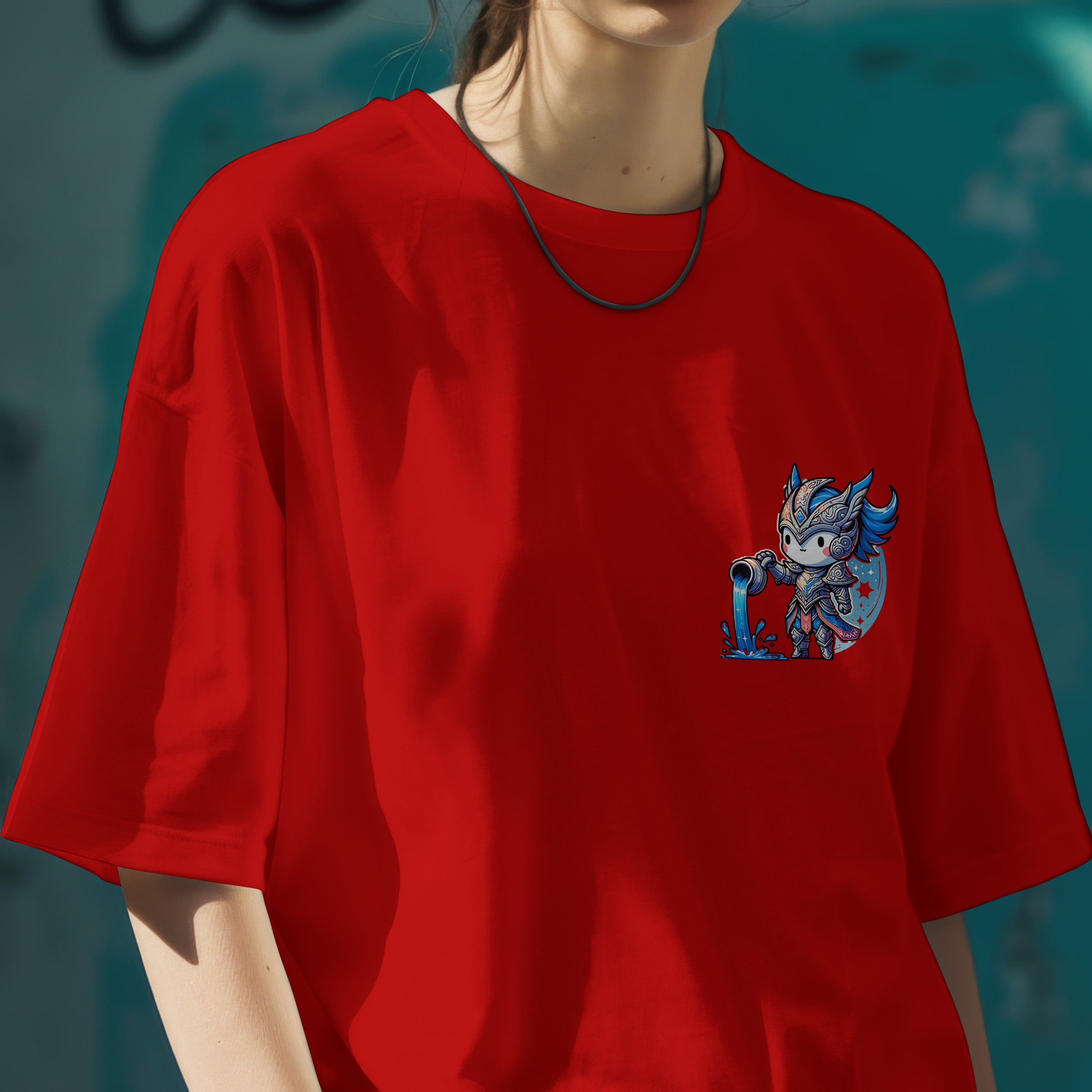 Aquarius Zodiac Tee : Oversized T-Shirt for Women