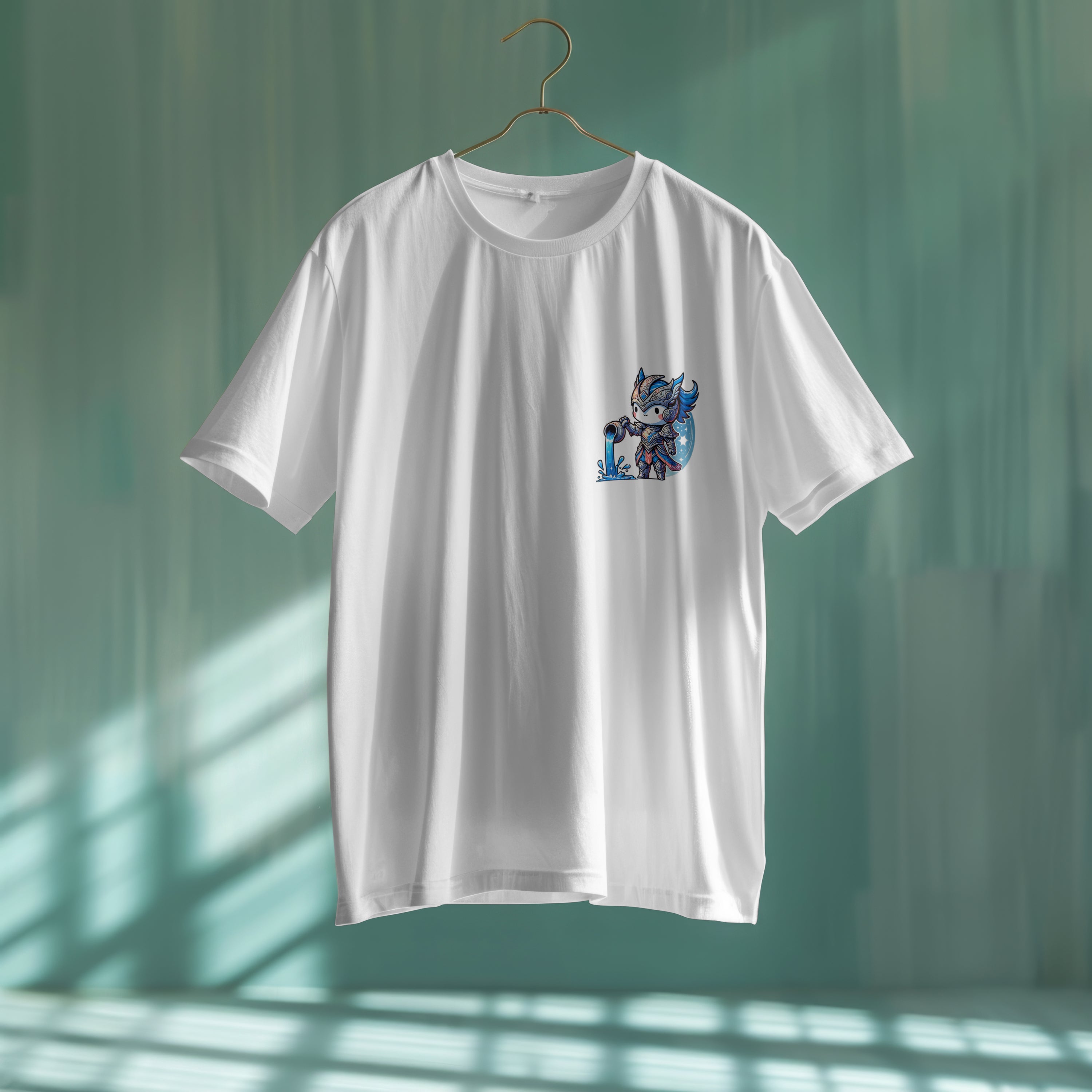 Aquarius Zodiac Tee : Light Weight Regular Fit T-Shirt for Men