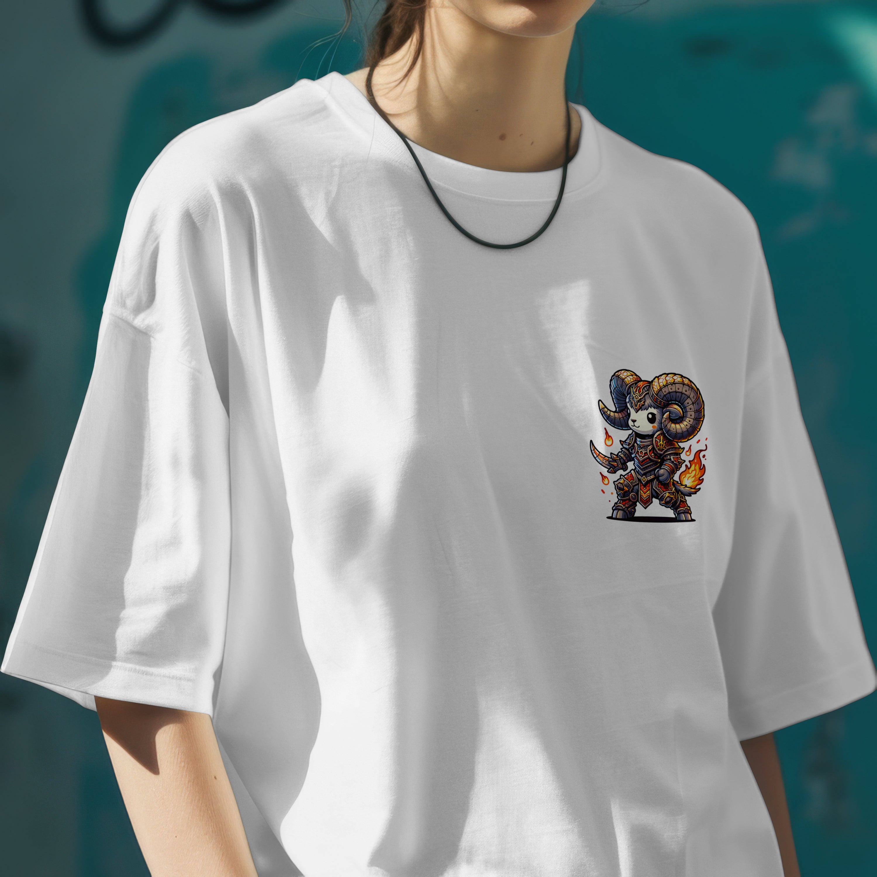Aries Zodiac Tee : Oversized T-Shirt for Women