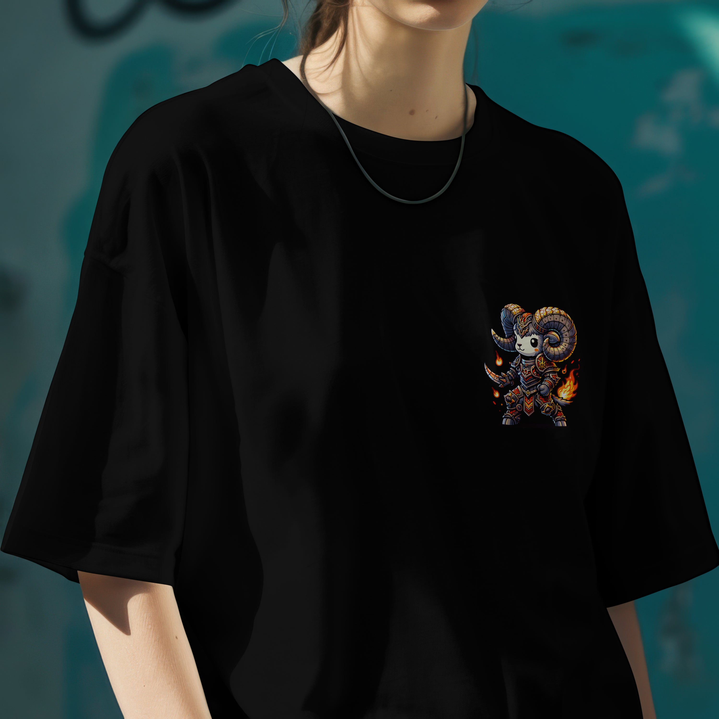 Aries Zodiac Tee : Oversized T-Shirt for Women
