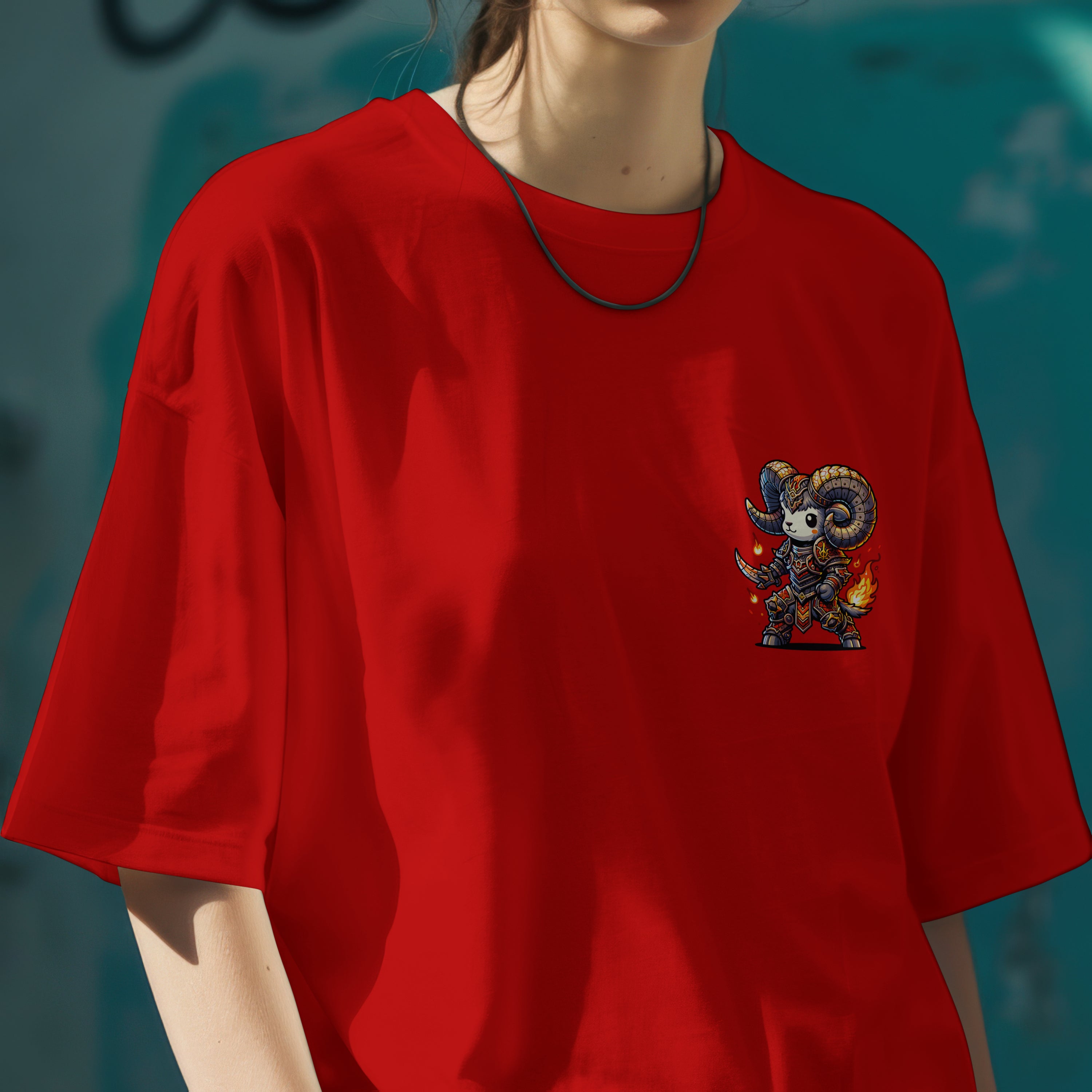 Aries Zodiac Tee : Oversized T-Shirt for Women