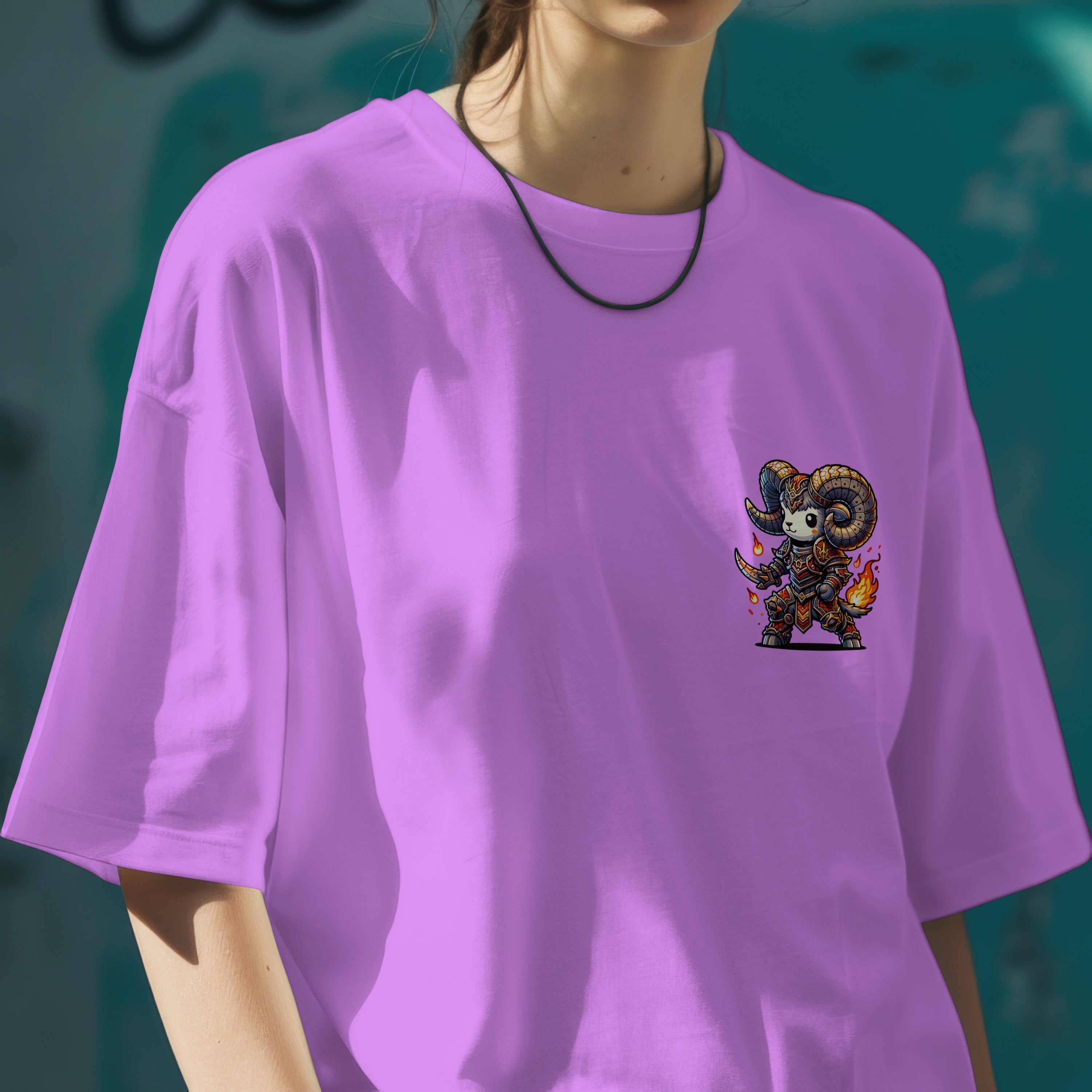 Aries Zodiac Tee : Oversized T-Shirt for Women