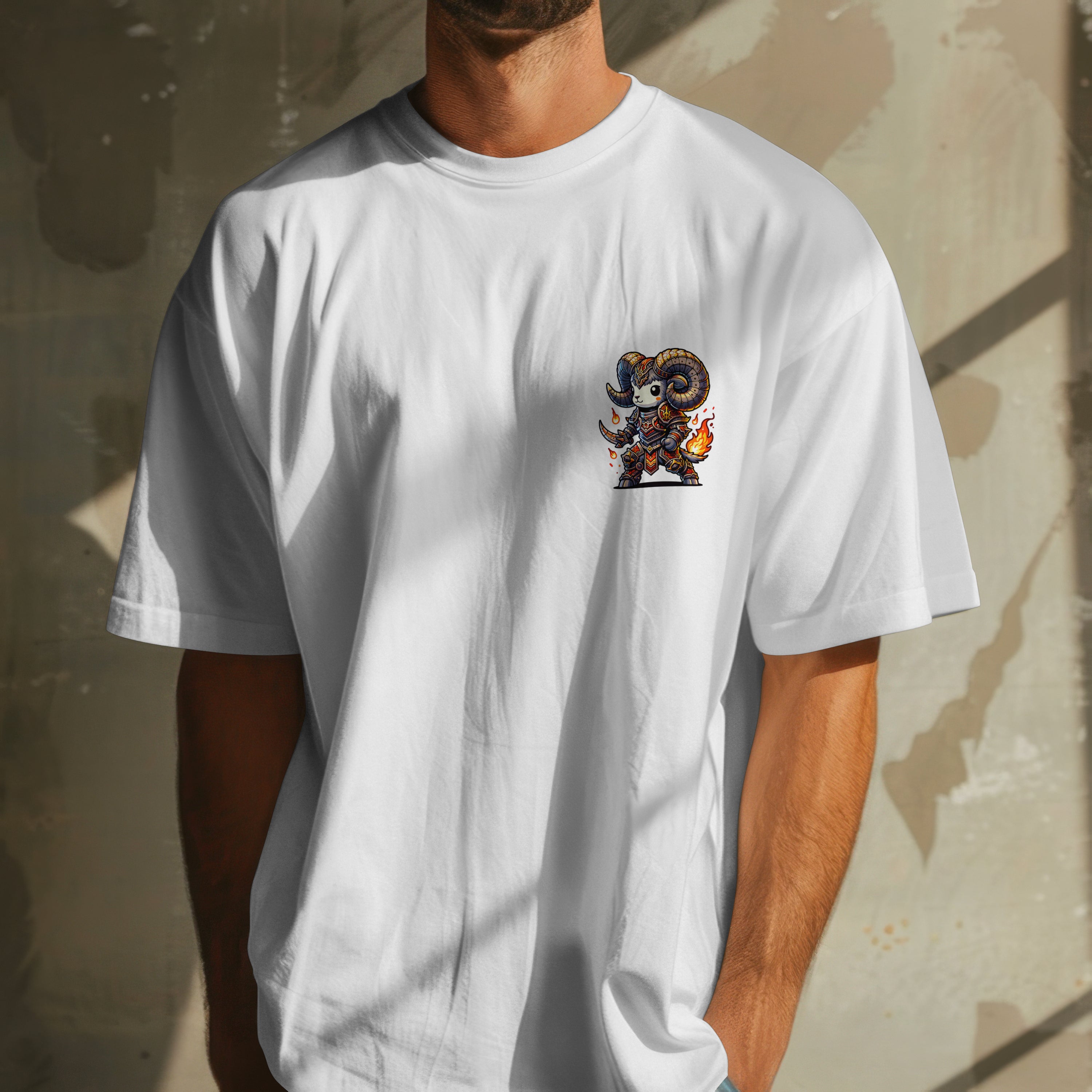 Aries Zodiac Tee : Oversized T-Shirt for Men