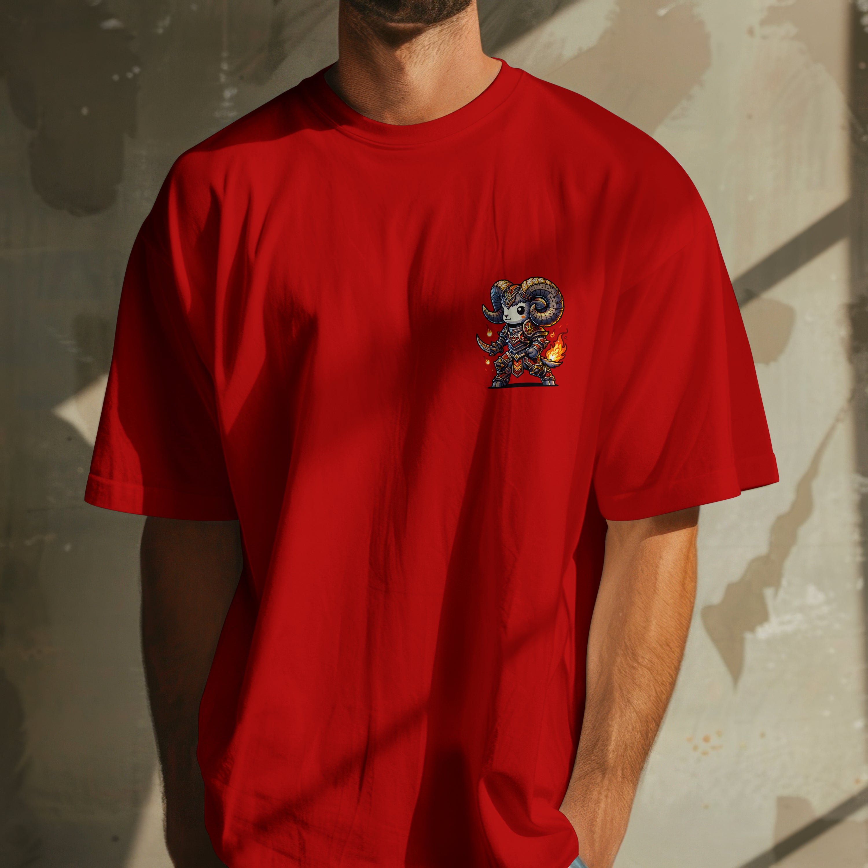 Aries Zodiac Tee : Oversized T-Shirt for Men