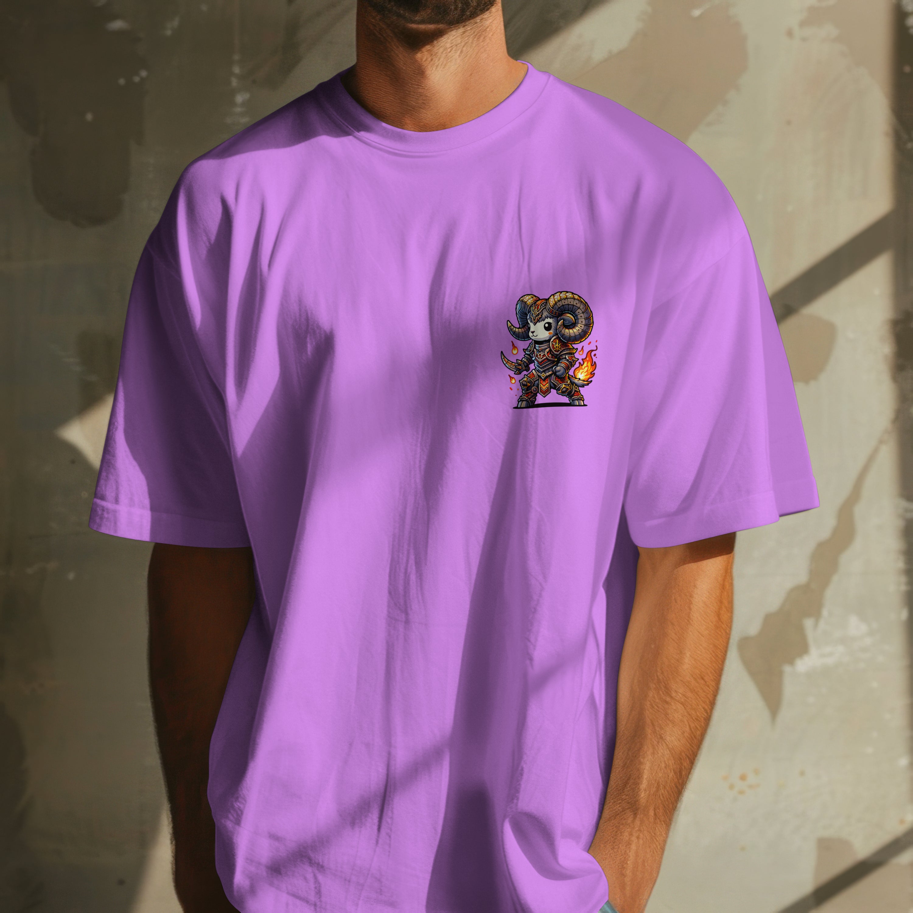 Aries Zodiac Tee : Oversized T-Shirt for Men