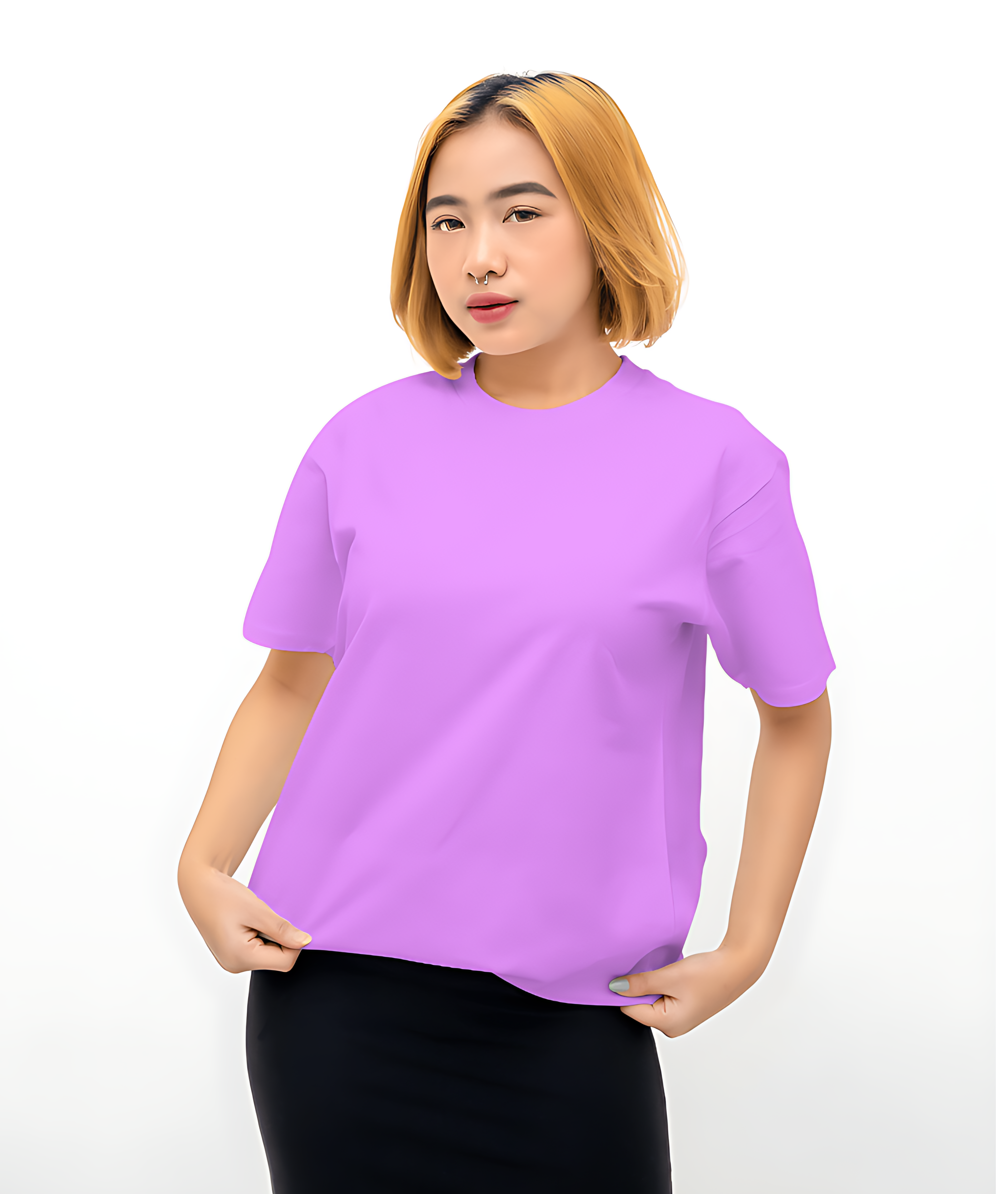Premium Edition - Unisex Solid Lavender Oversize Tees