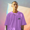 Classic Lavender Solid Oversize T-Shirt – Unisex Bold, Relaxed, and Stylish Fit