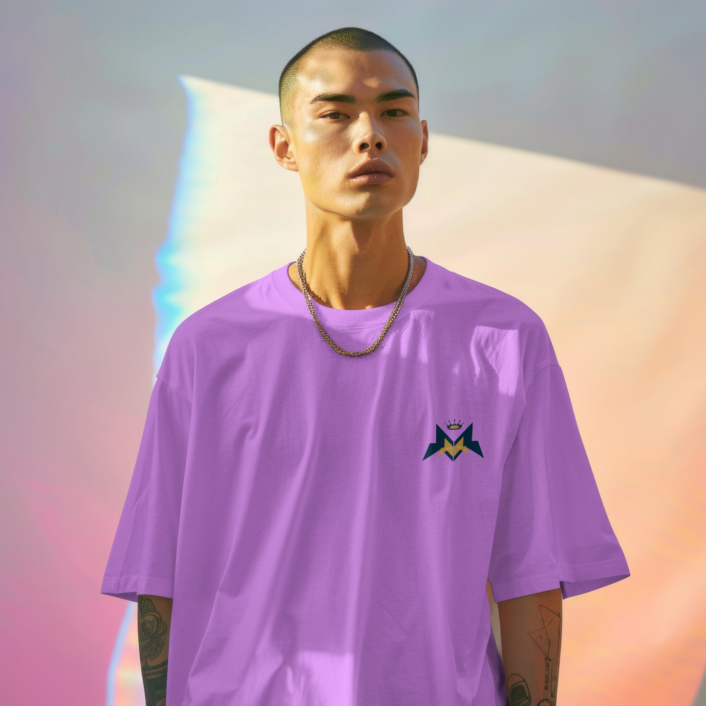 Classic Lavender Solid Oversize T-Shirt – Unisex Bold, Relaxed, and Stylish Fit