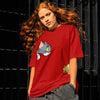 Tom and Jerry : unisex Limited Edition Hiding Graphic Printed Oversized T-shirt