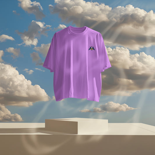Classic Lavender Solid Oversize T-Shirt – Unisex Bold, Relaxed, and Stylish Fit