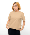 Premium Edition - Unisex Solid Beige Oversize Tees