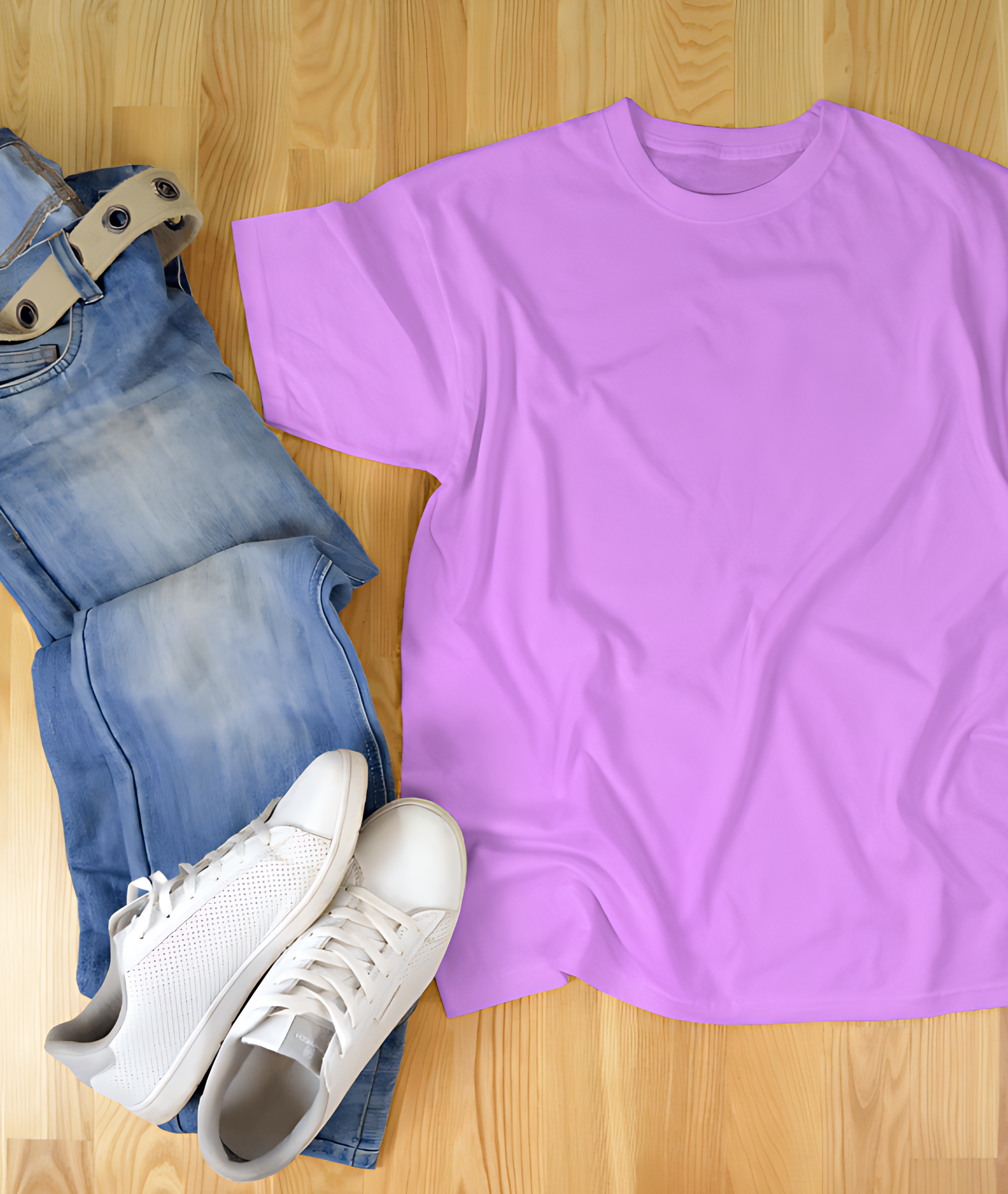 Premium Edition - Unisex Solid Lavender Oversize Tees