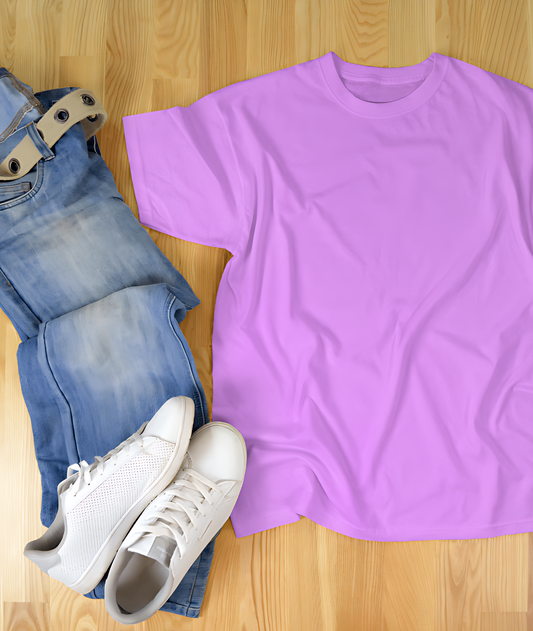 Premium Edition - Unisex Solid Lavender Oversize Tees