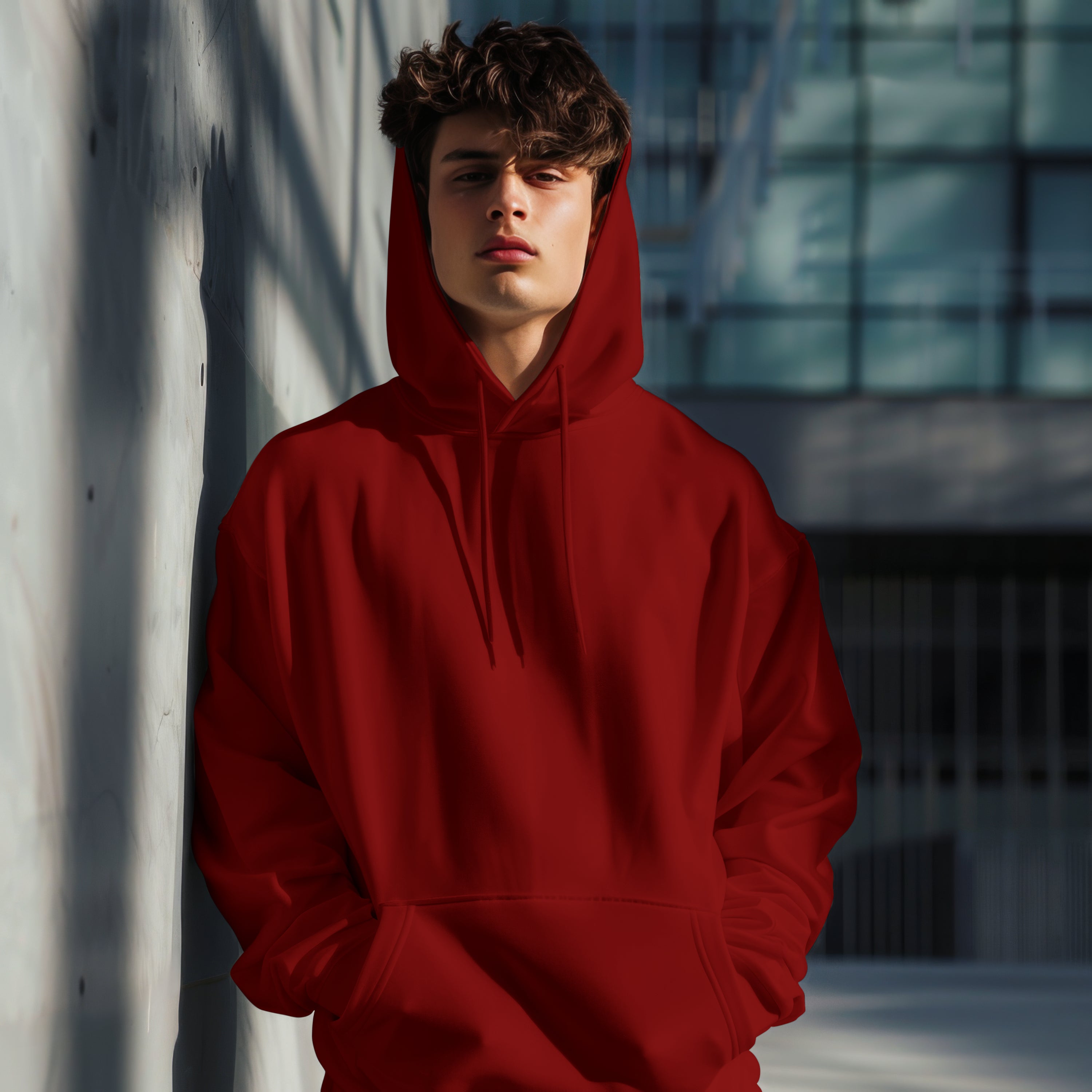 Men Classic Red Hoodie : For Your Every Mood