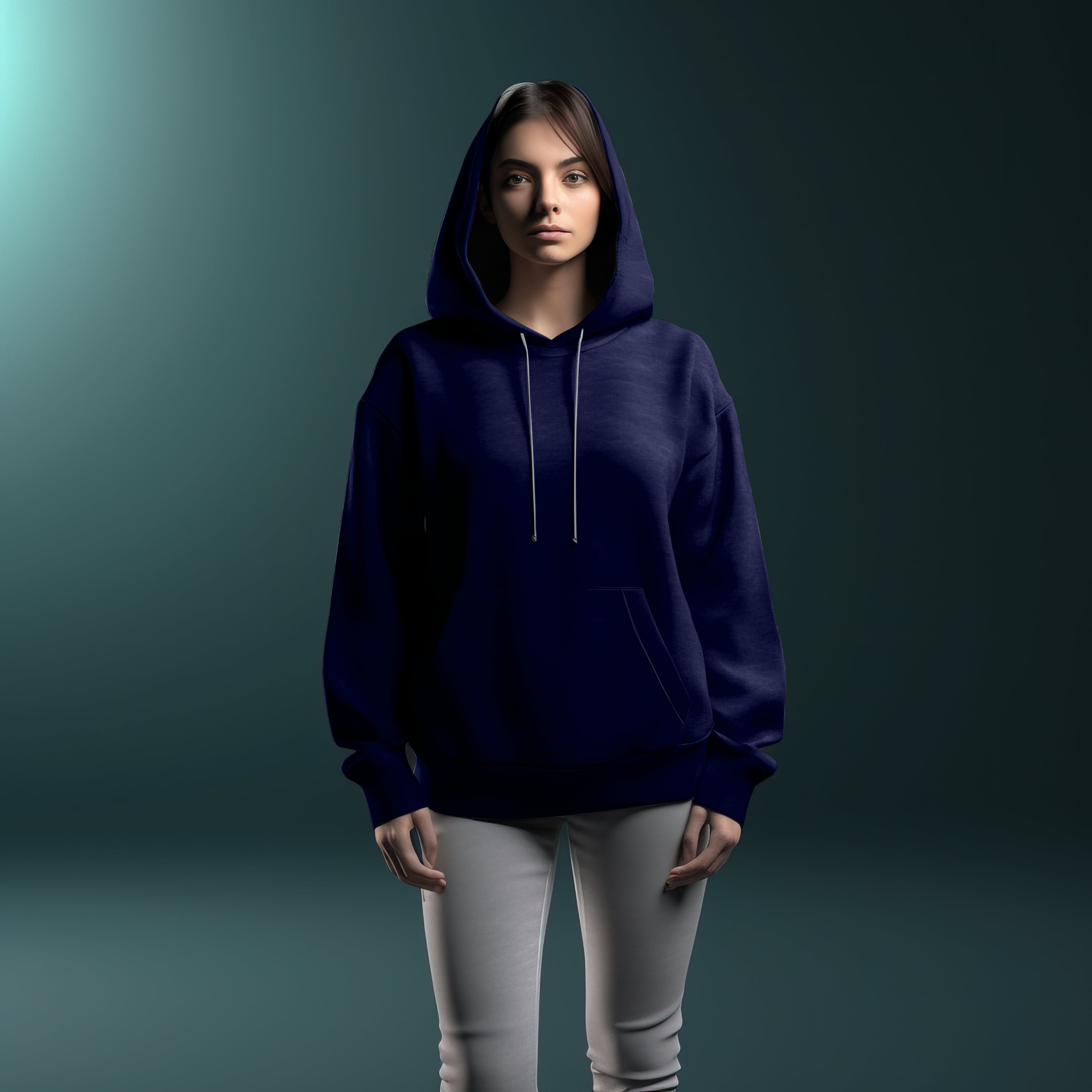 Women Classic Navy Blue Hoodie : For Your Every Mood