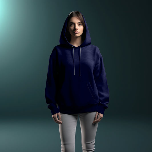 Women Classic Navy Blue Hoodie : For Your Every Mood