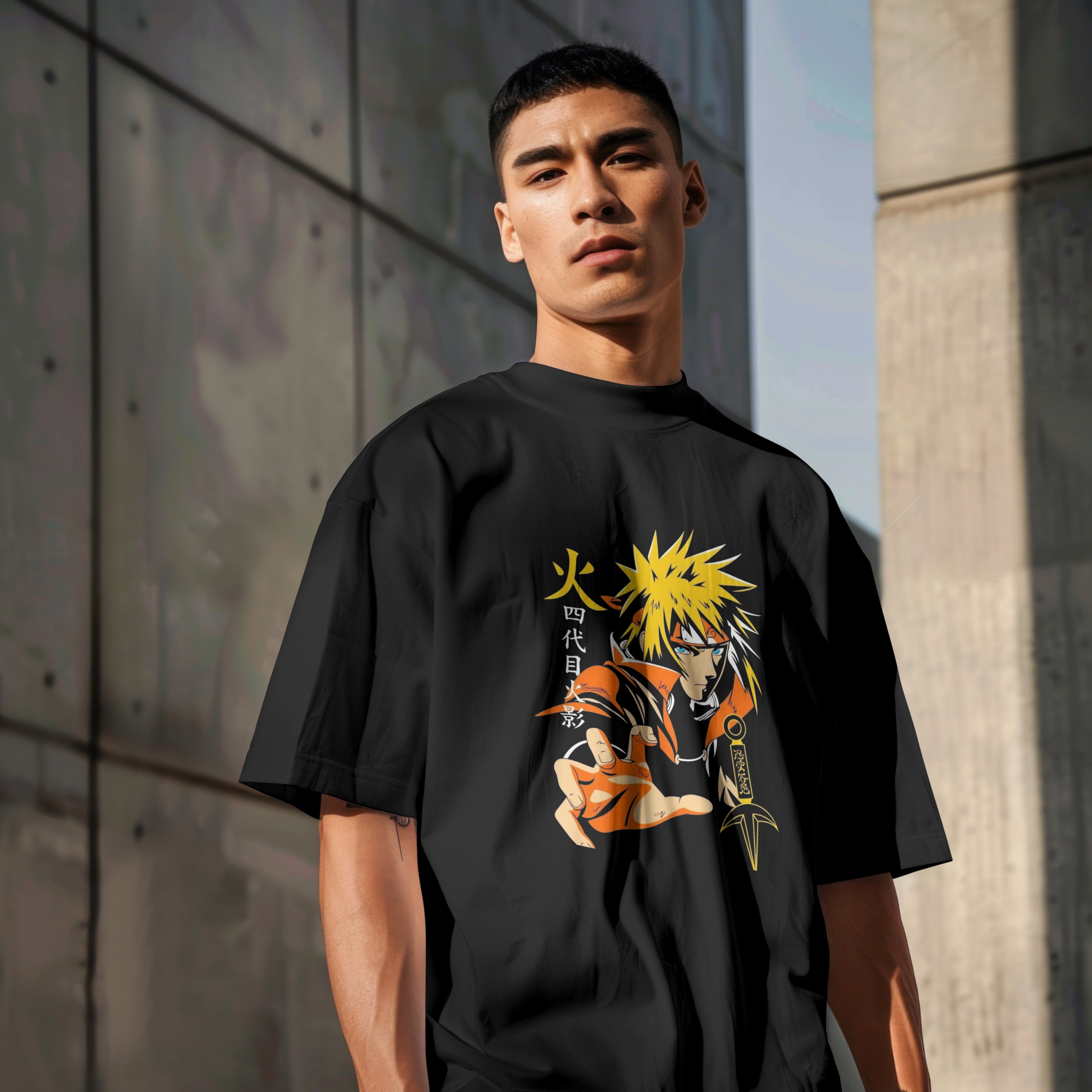 Naruto : Unisex Limited Edition Graphic Printed Oversized T-Shirt