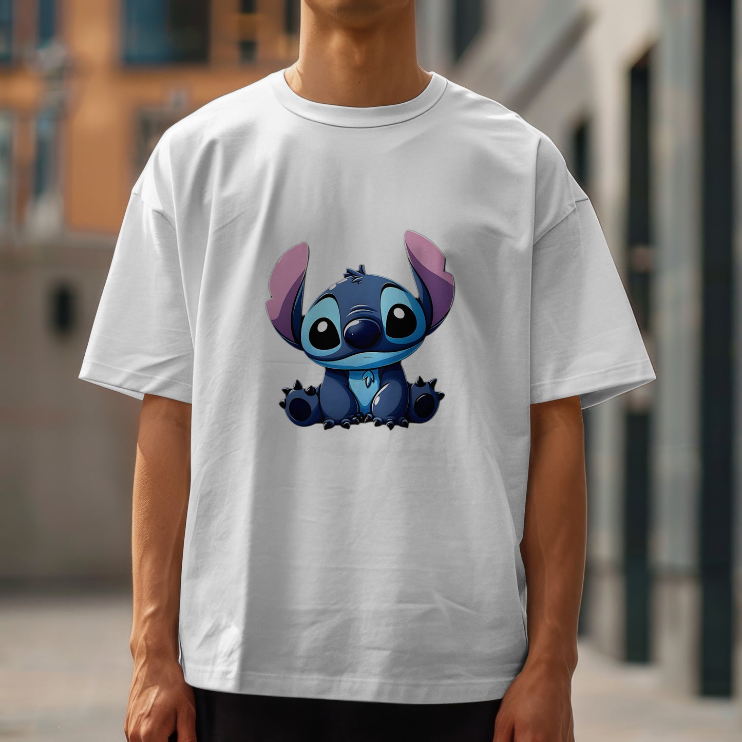 Stitch - Oversized Graphic Printed T-Shirt for Men
