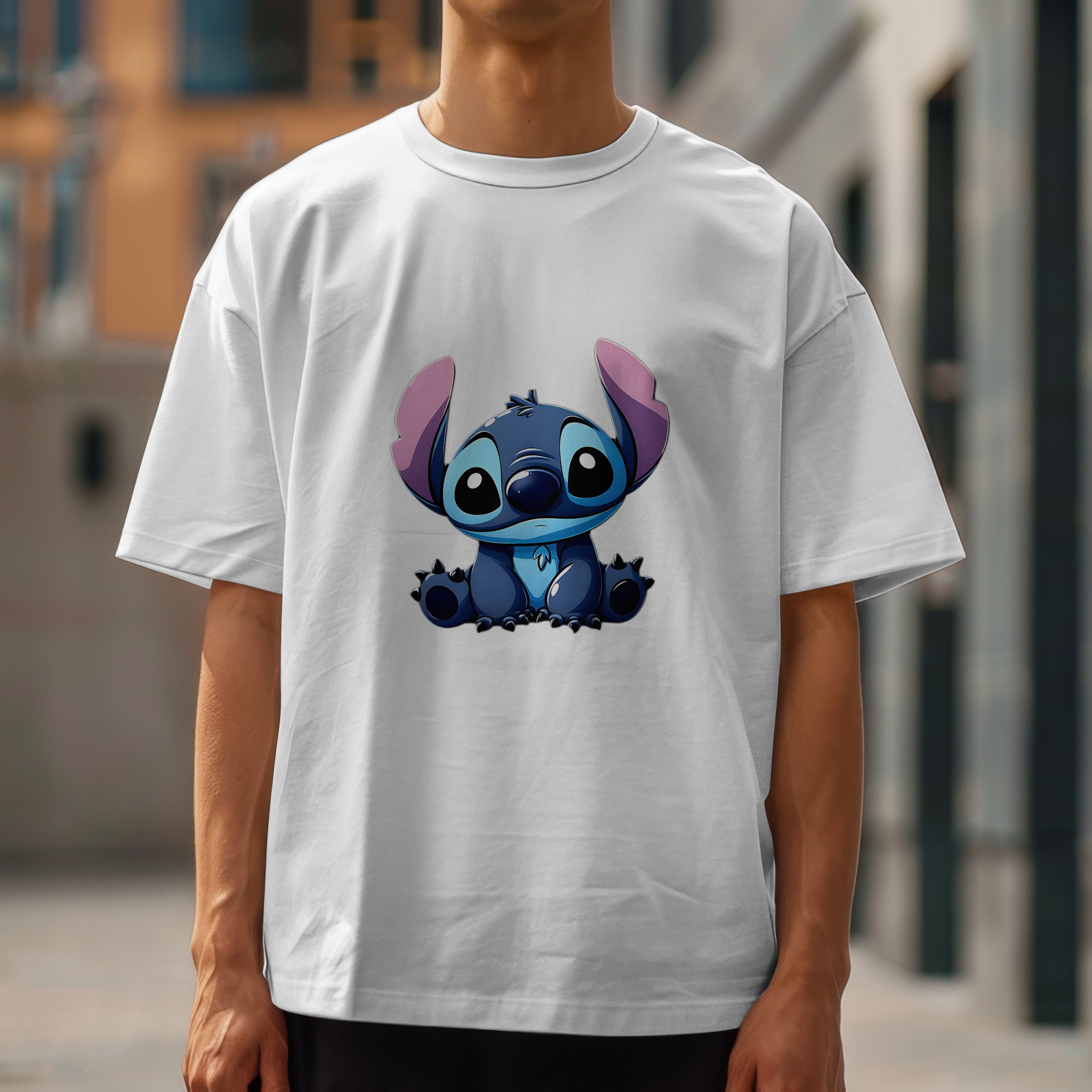 Stitch - Oversized Graphic Printed T-Shirt for Men