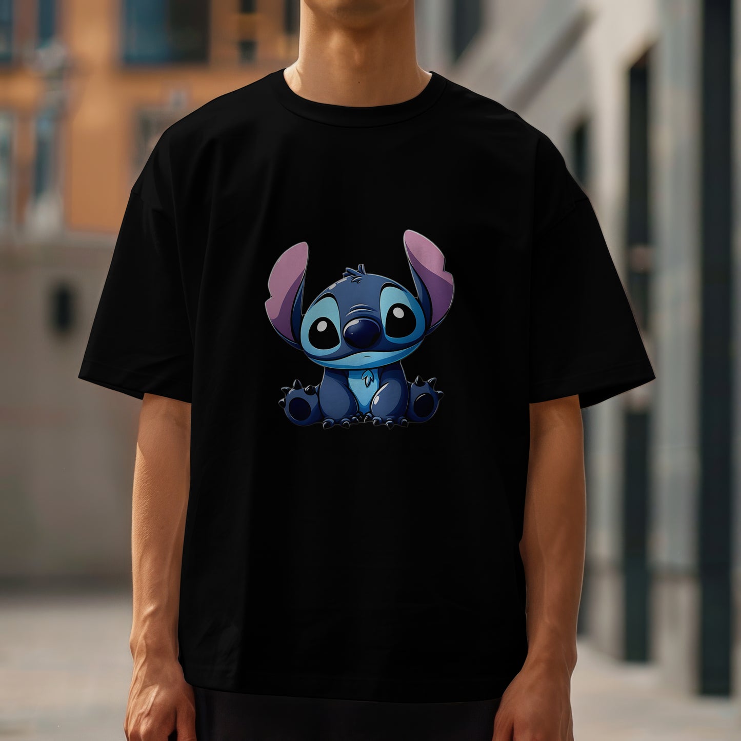Stitch - Oversized Graphic Printed T-Shirt for Men
