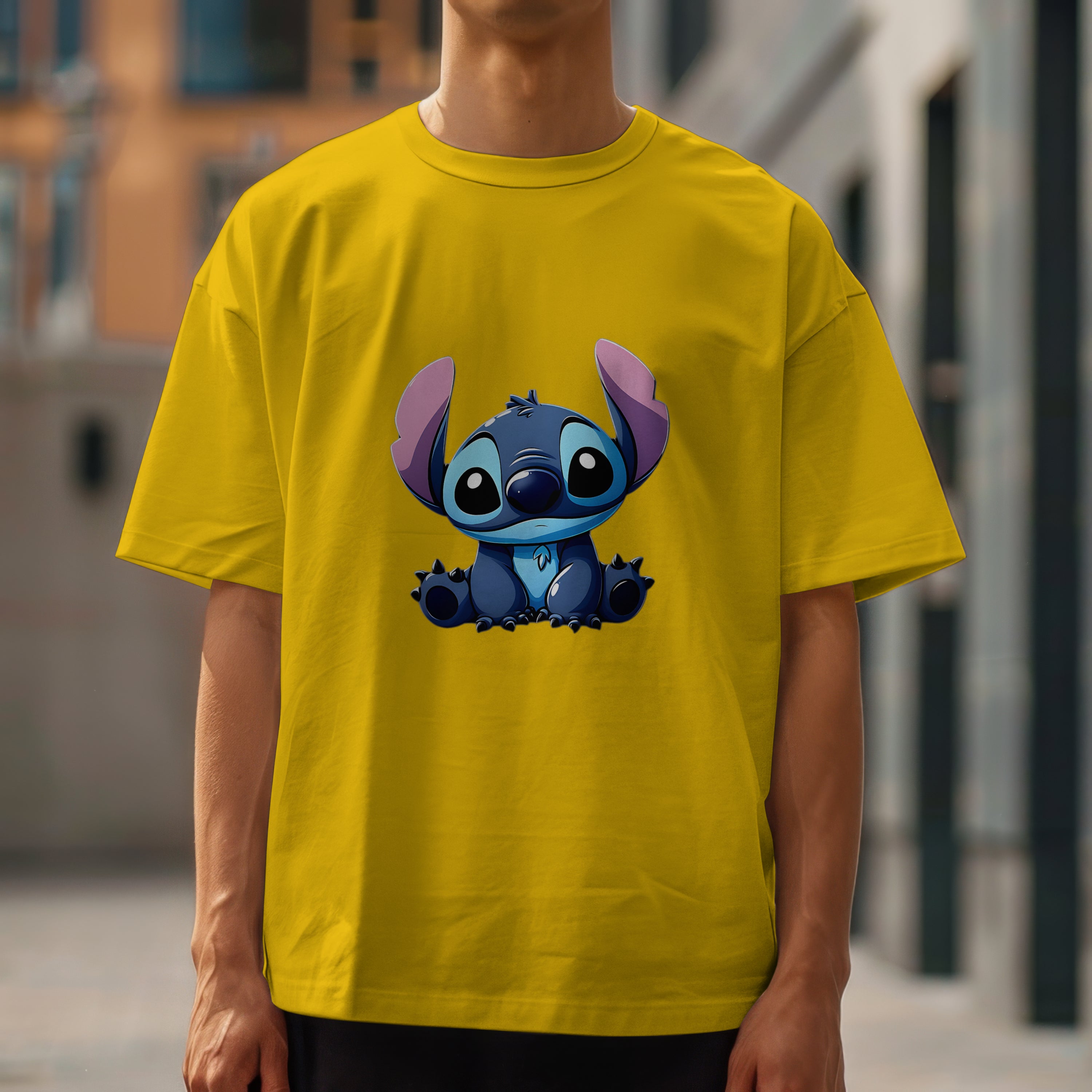 Stitch - Oversized Graphic Printed T-Shirt for Men