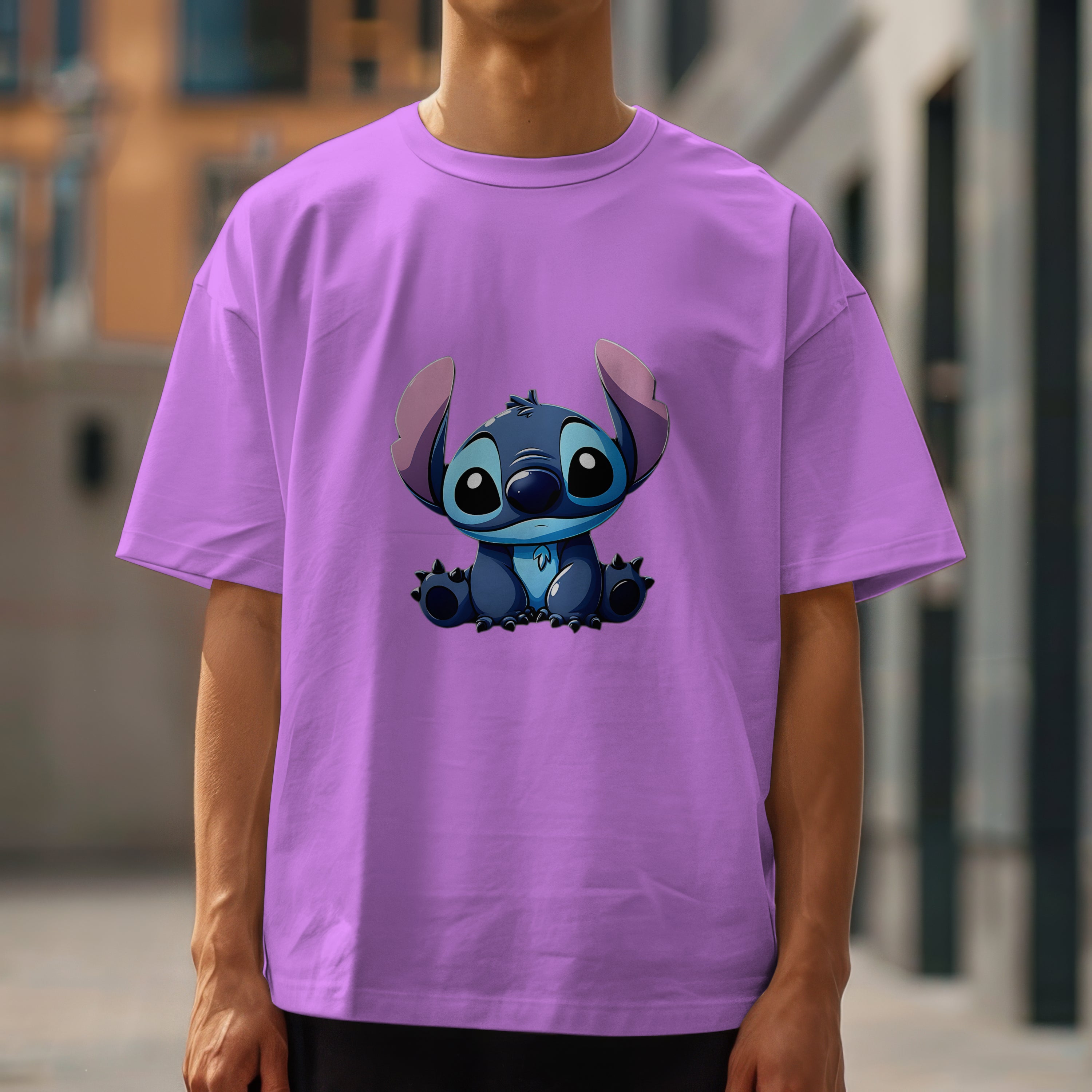 Stitch - Oversized Graphic Printed T-Shirt for Men