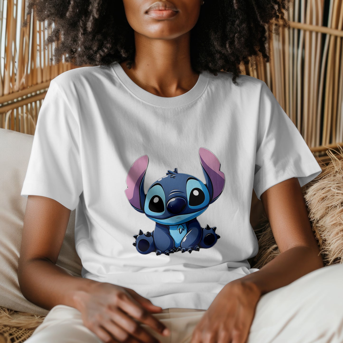 Stitch - Oversized Graphic Printed T-Shirt for Women