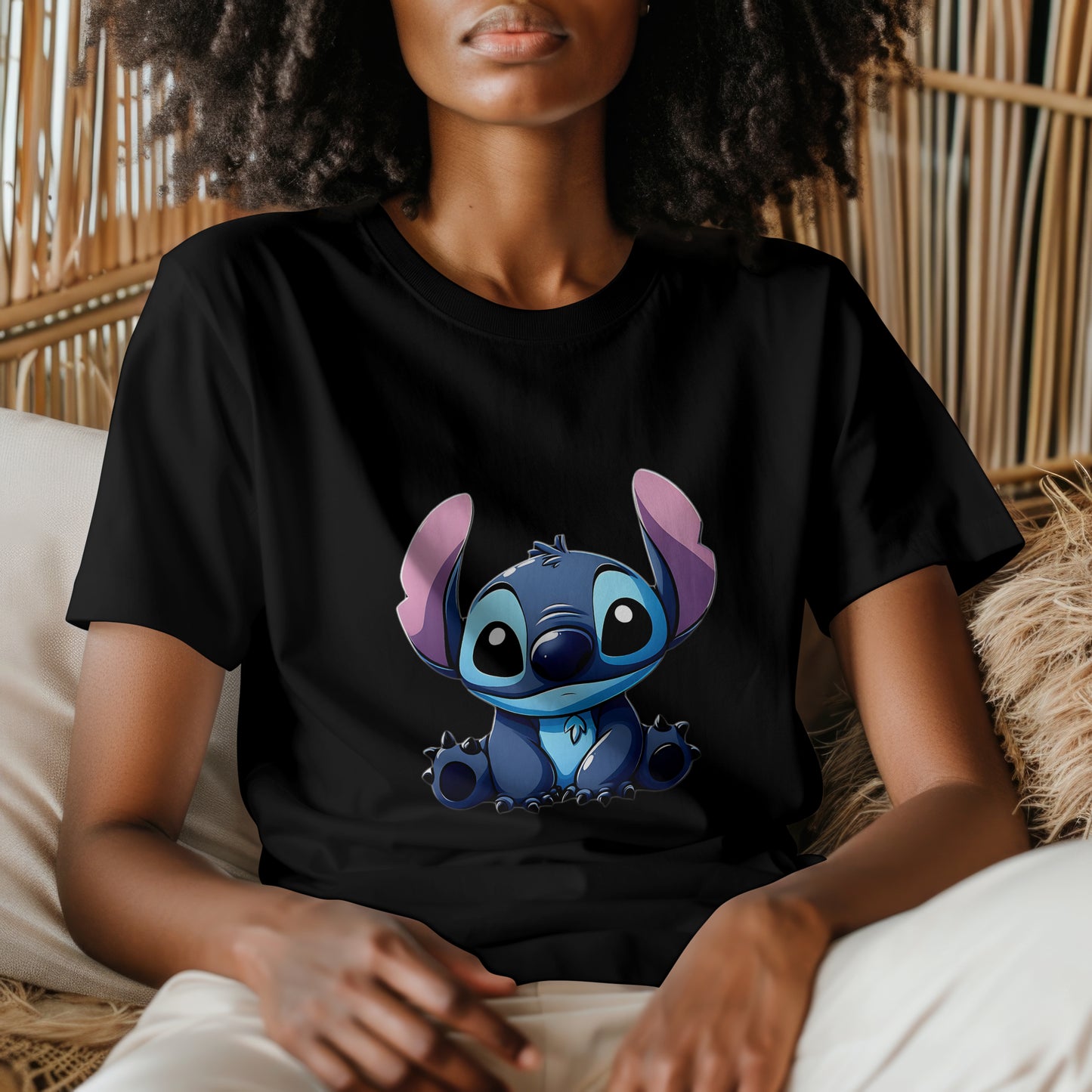 Stitch - Oversized Graphic Printed T-Shirt for Women