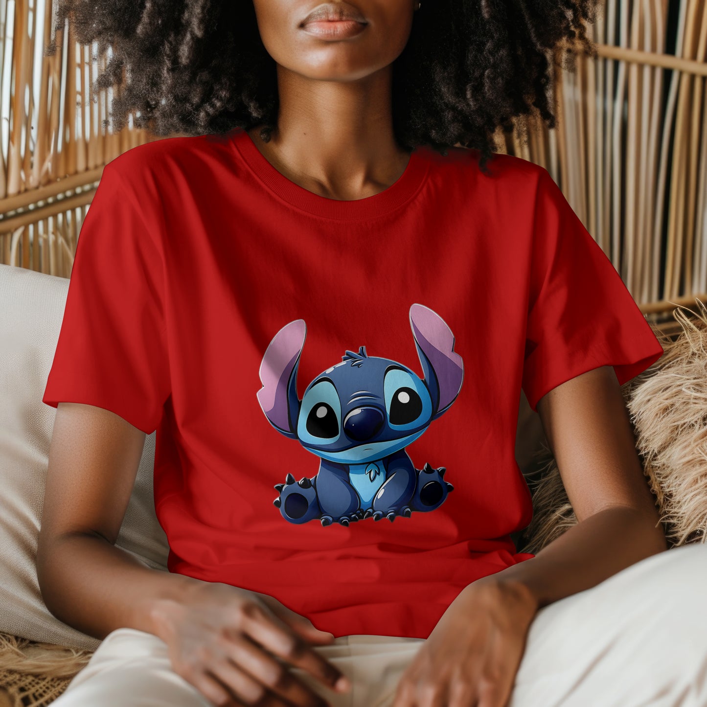 Stitch - Oversized Graphic Printed T-Shirt for Women