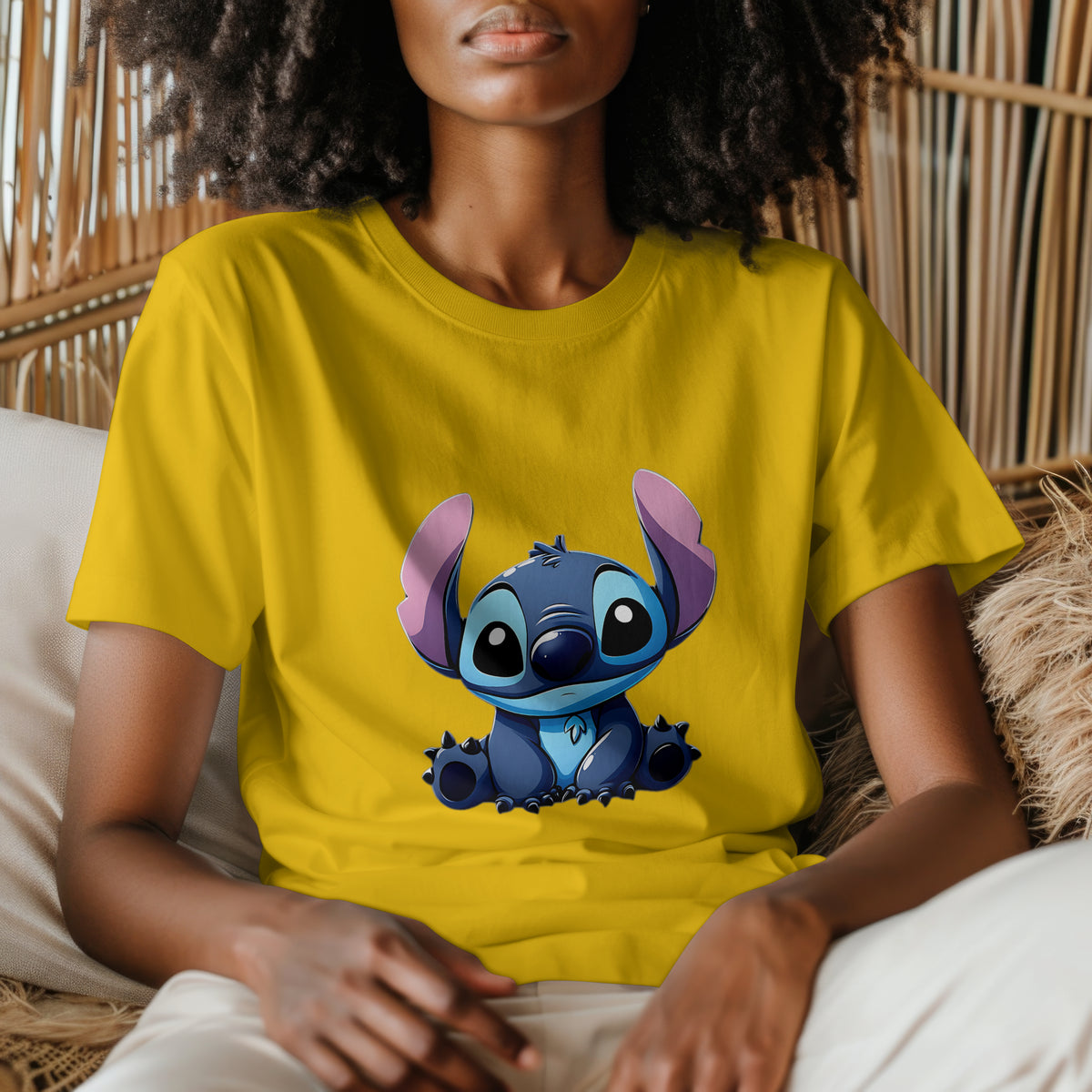 Stitch - Oversized Graphic Printed T-Shirt for Women