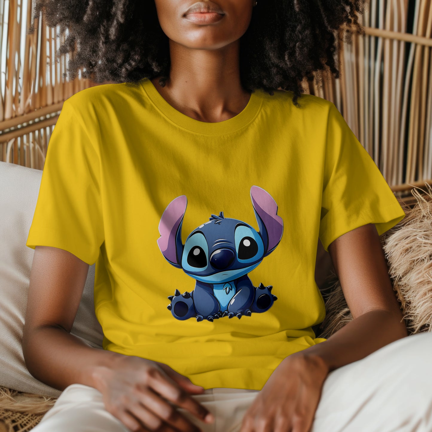 Stitch - Oversized Graphic Printed T-Shirt for Women