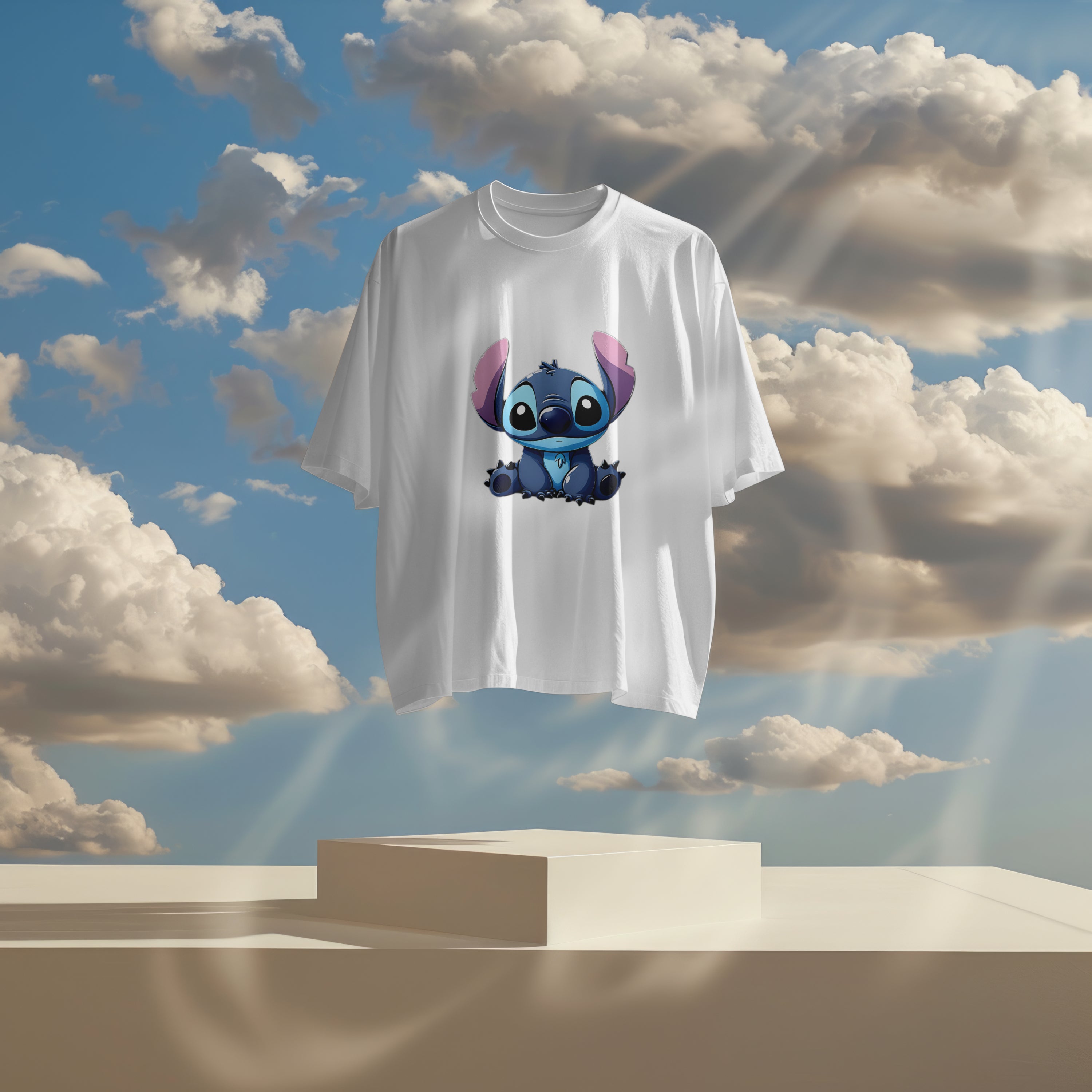 Stitch - Oversized Graphic Printed T-Shirt for Men