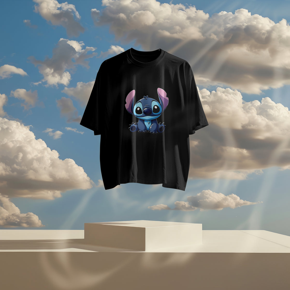 Stitch - Oversized Graphic Printed T-Shirt for Men