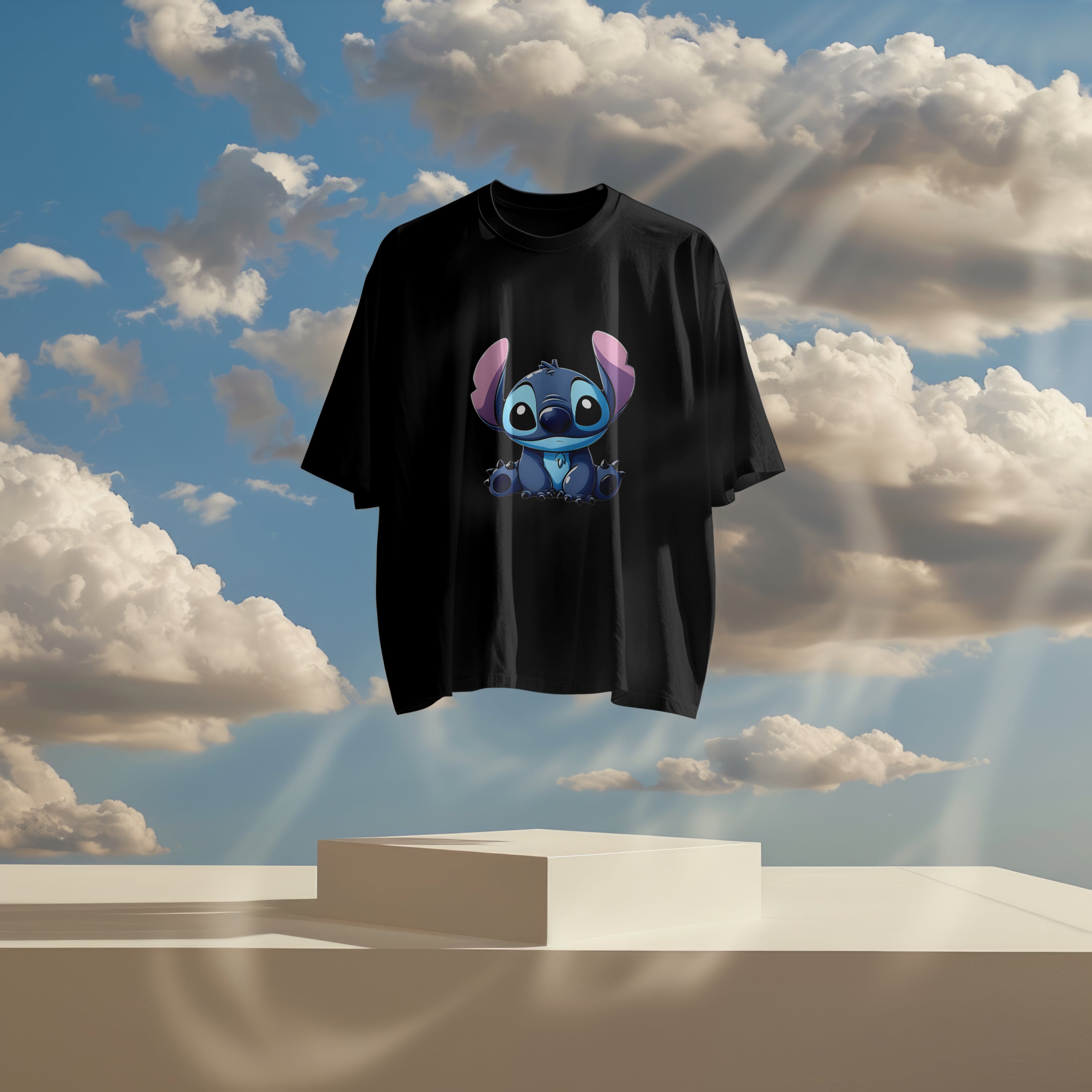 Stitch - Oversized Graphic Printed T-Shirt for Men