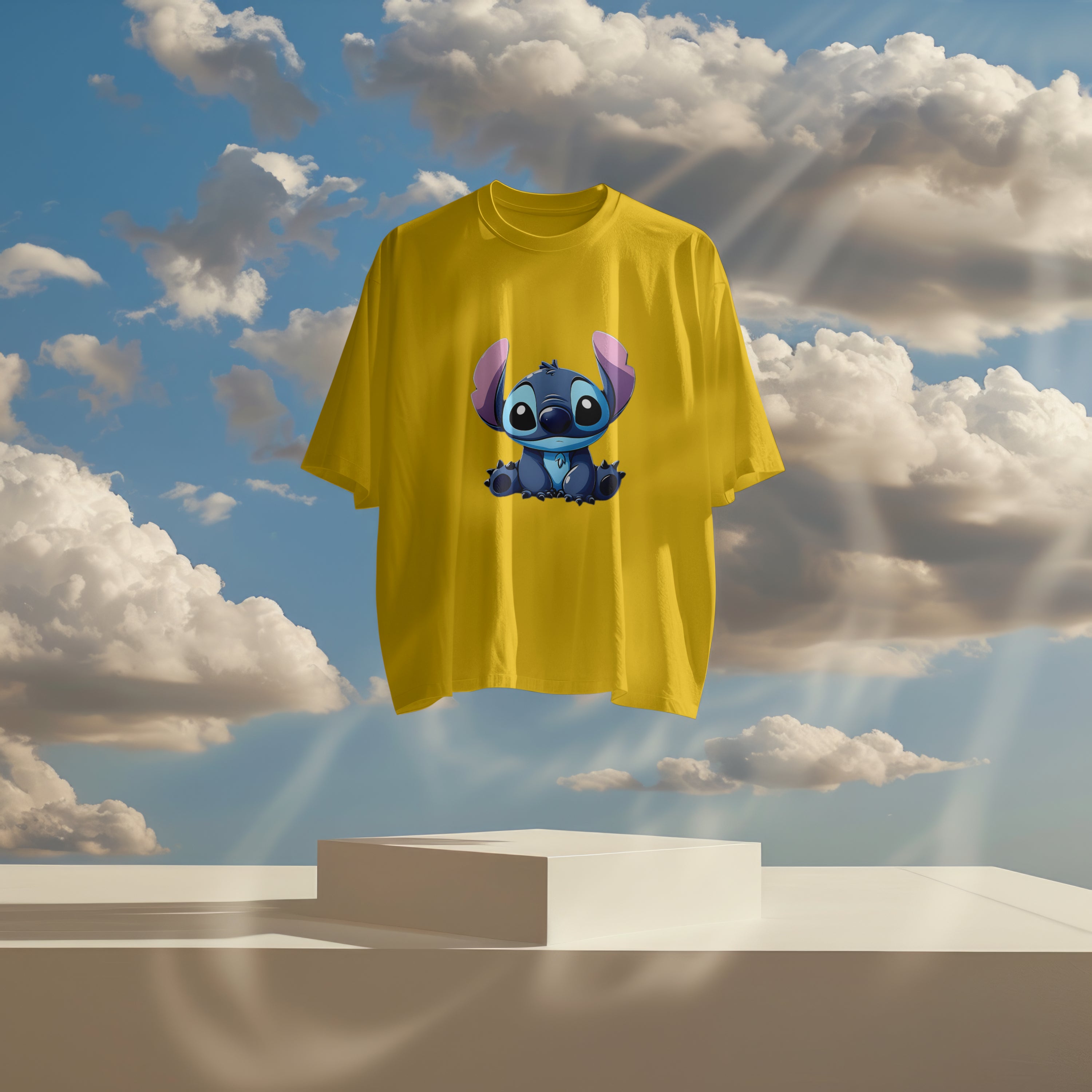 Stitch - Oversized Graphic Printed T-Shirt for Men