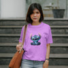 Stitch - Oversized Graphic Printed T-Shirt for Women