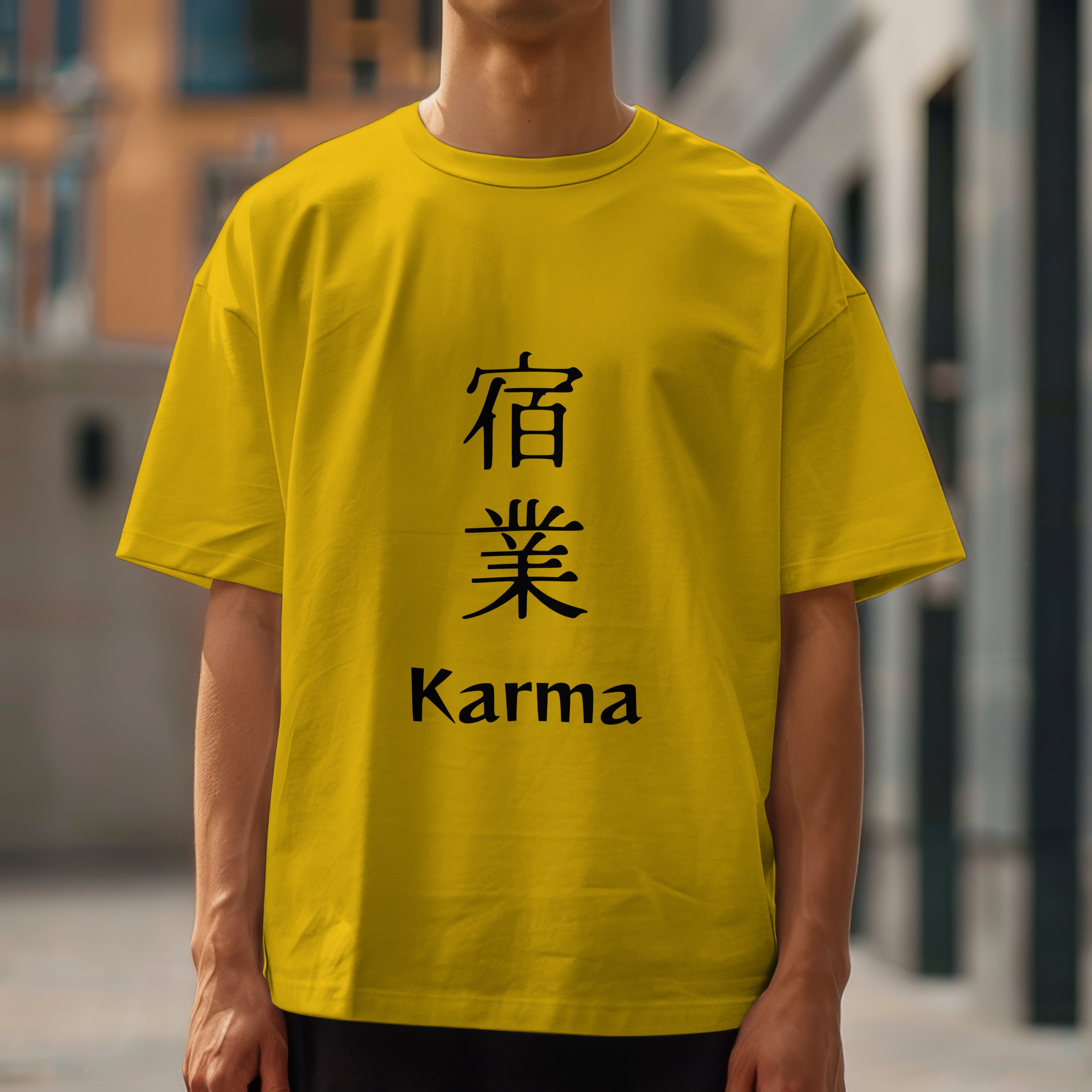 Karma : Graphic Printed Oversized T-shirt for Men