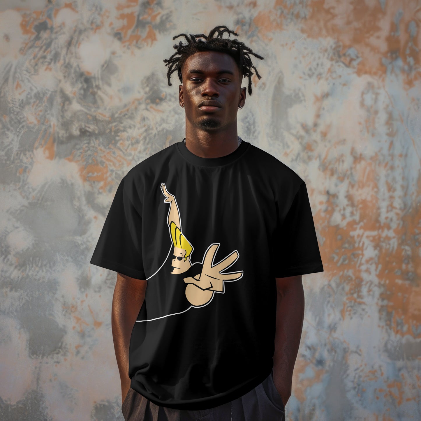 Jonny Bravo - Oversized Graphic Printed T-Shirt for Men