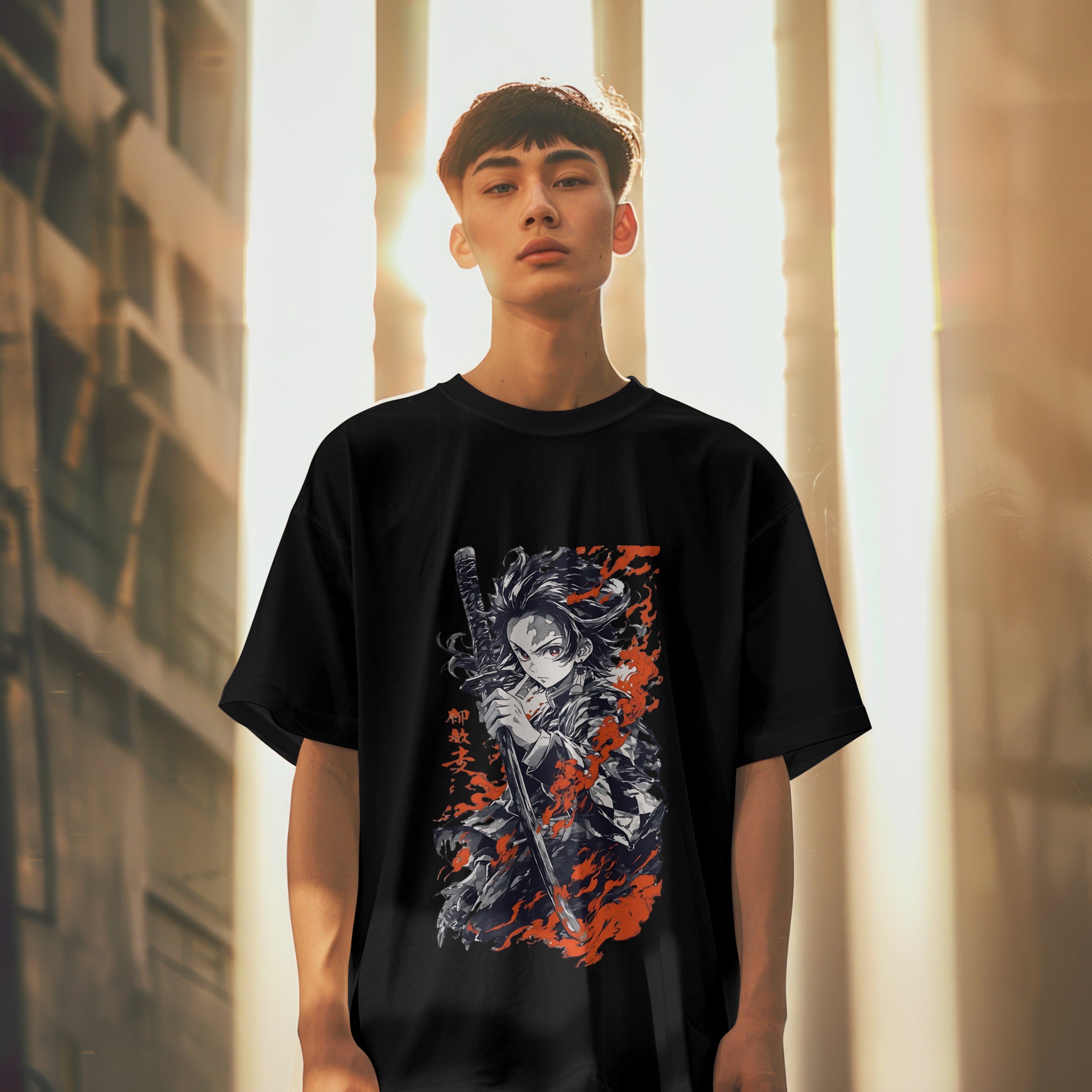 Tanjiro : Unisex Graphic Printed Oversized Limited Edition T-shirt