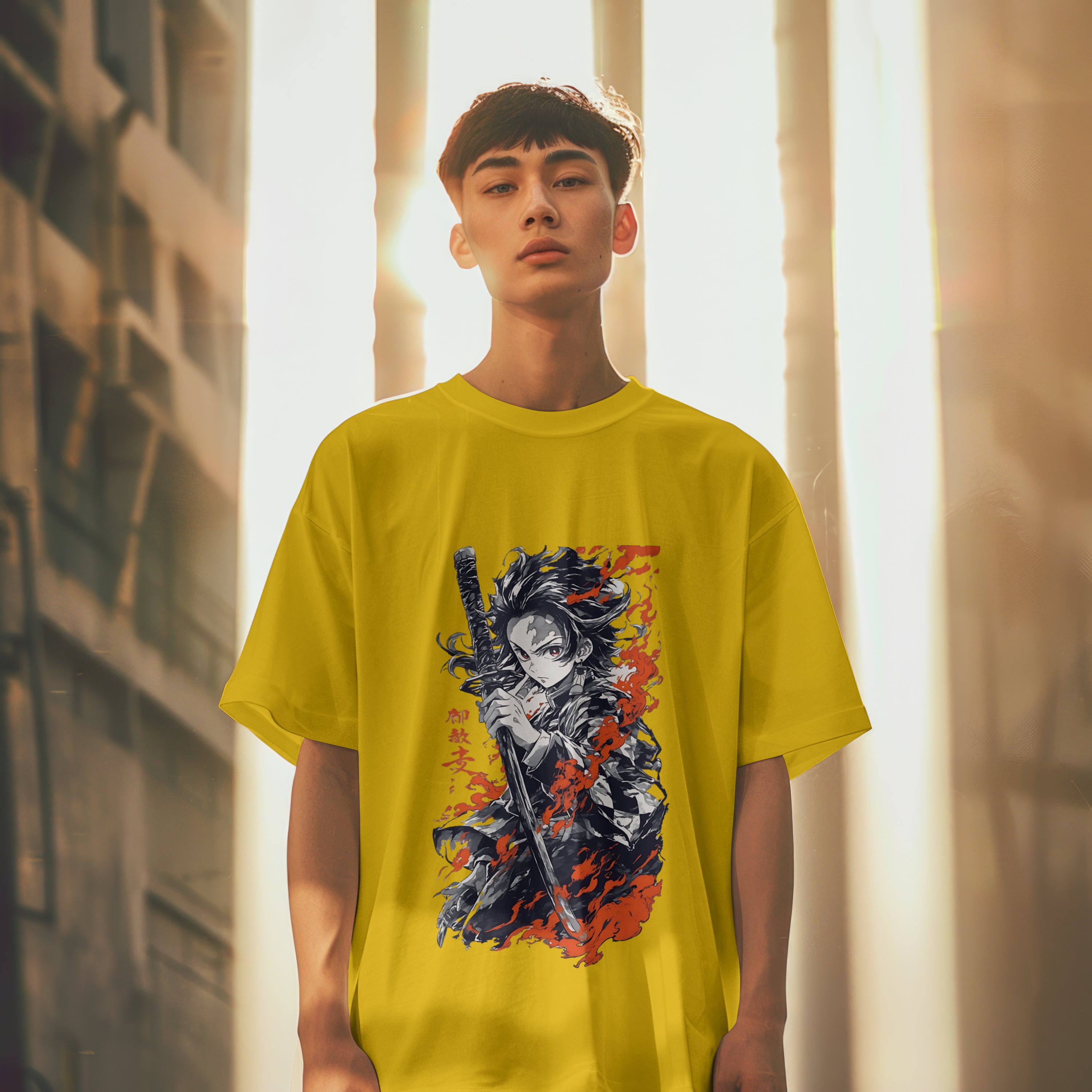 Tanjiro : Unisex Graphic Printed Oversized Limited Edition T-shirt