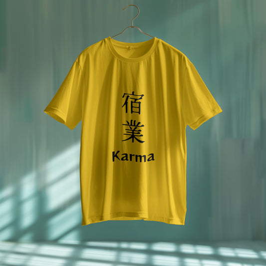 Karma : Graphic Printed Oversized T-shirt for Men