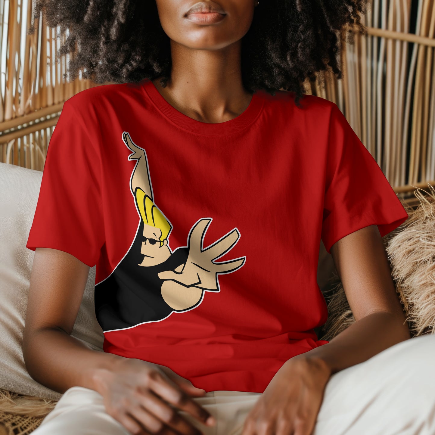 Jonny Bravo - Oversized Graphic Printed T-Shirt for Women