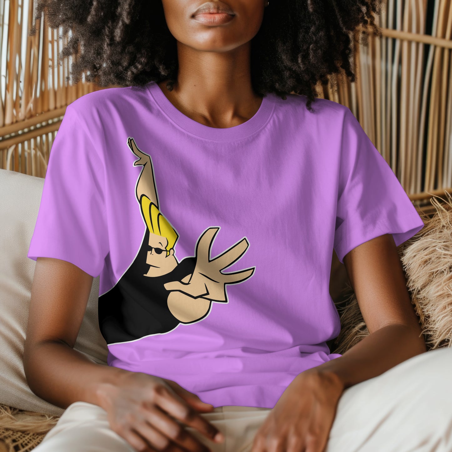 Jonny Bravo - Oversized Graphic Printed T-Shirt for Women