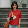 Jonny Bravo - Oversized Graphic Printed T-Shirt for Women