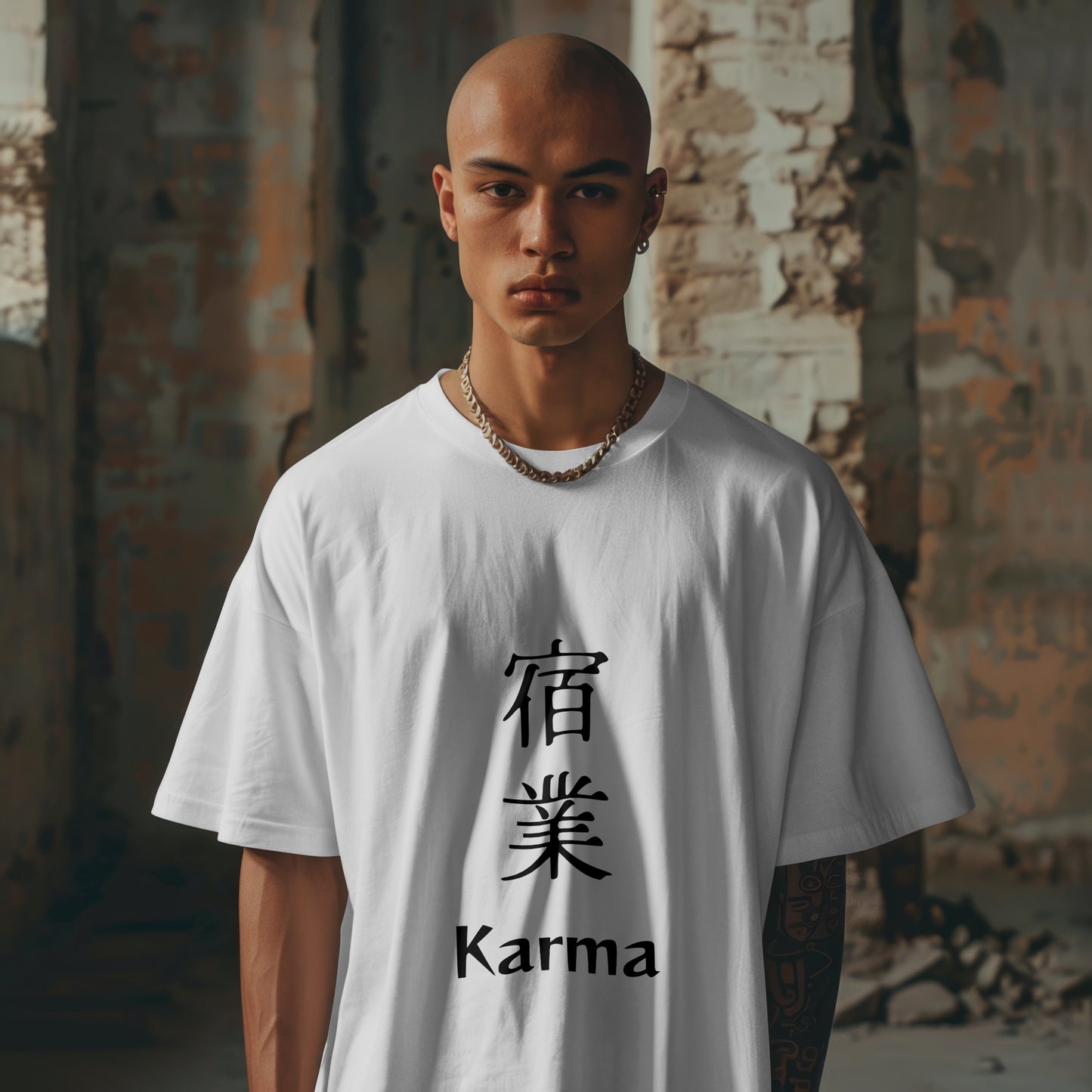 Karma : Graphic Printed Oversized T-shirt for Men