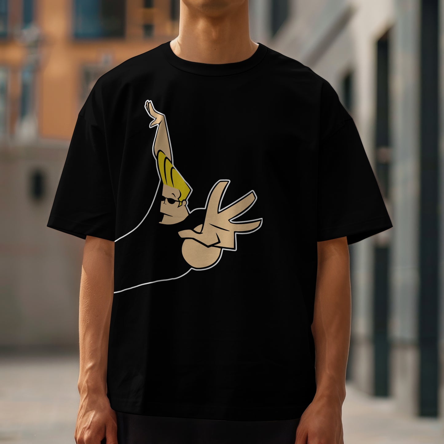 Jonny Bravo - Oversized Graphic Printed T-Shirt for Men