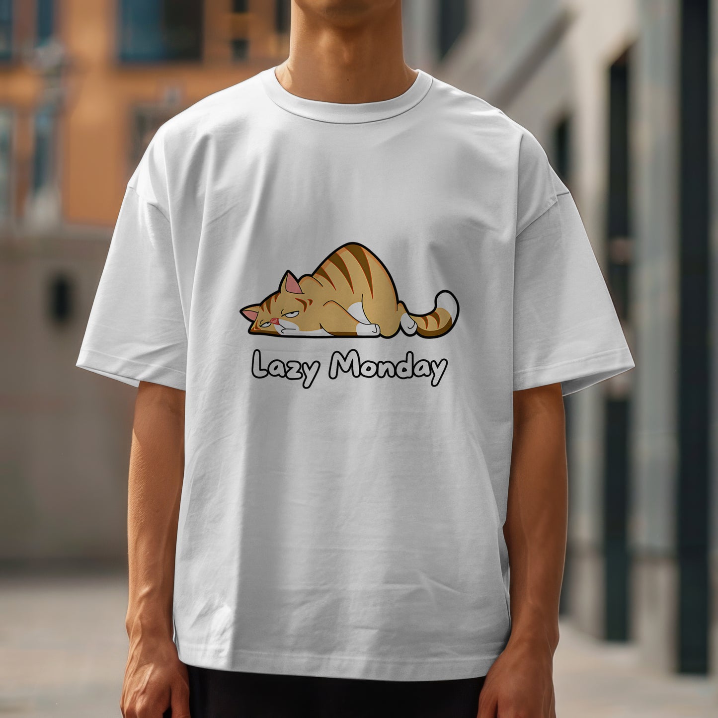 Lazy Monday : Graphic Printed Oversized T- Shirt for Men
