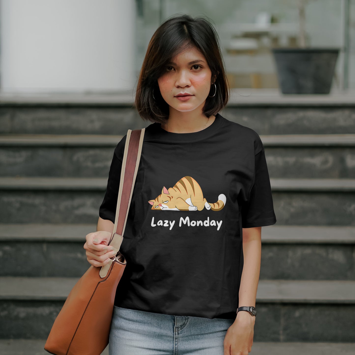 Lazy Monday : Graphic Printed Oversized T- Shirt for Women
