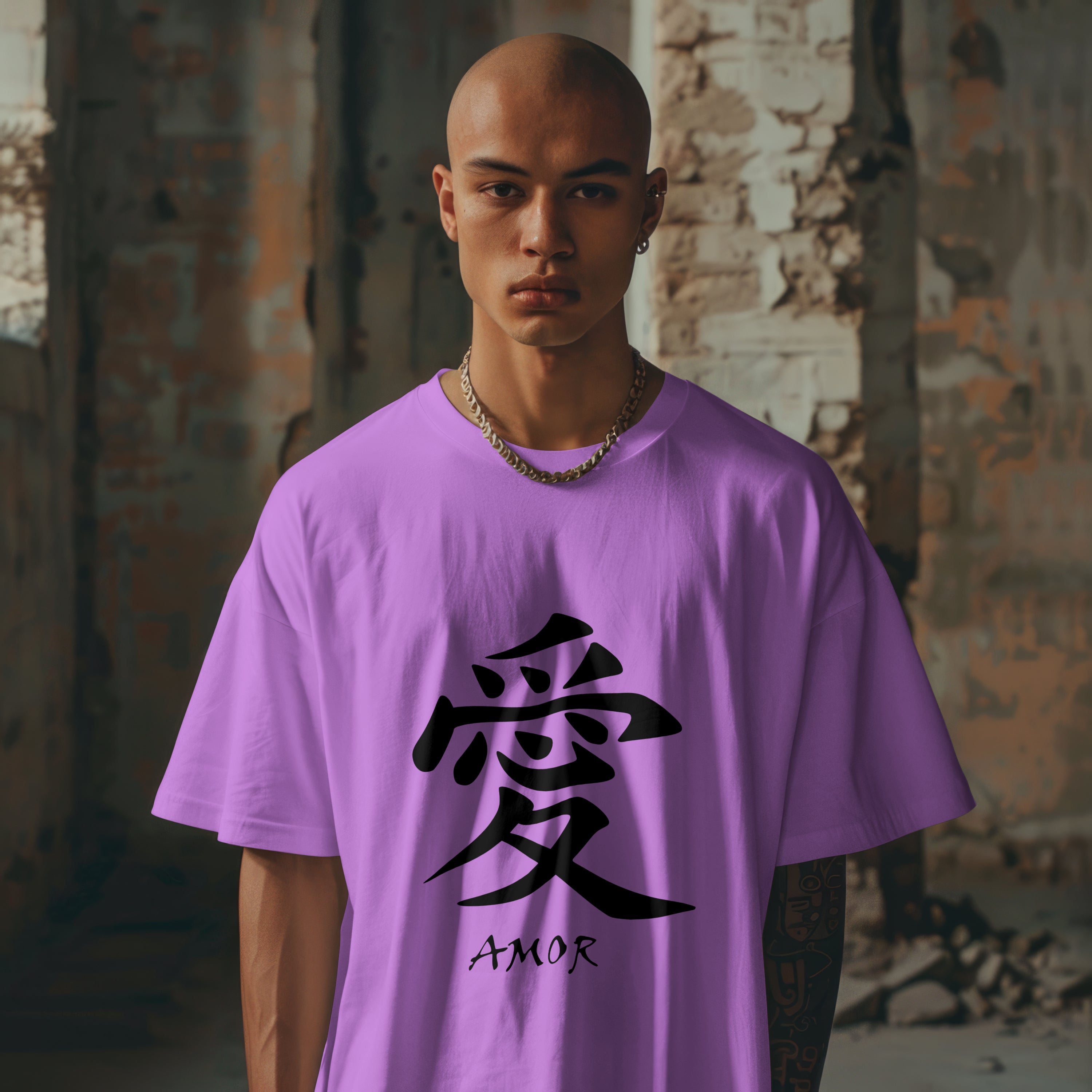 Amor : Graphic Printed Oversized T-shirt for Men